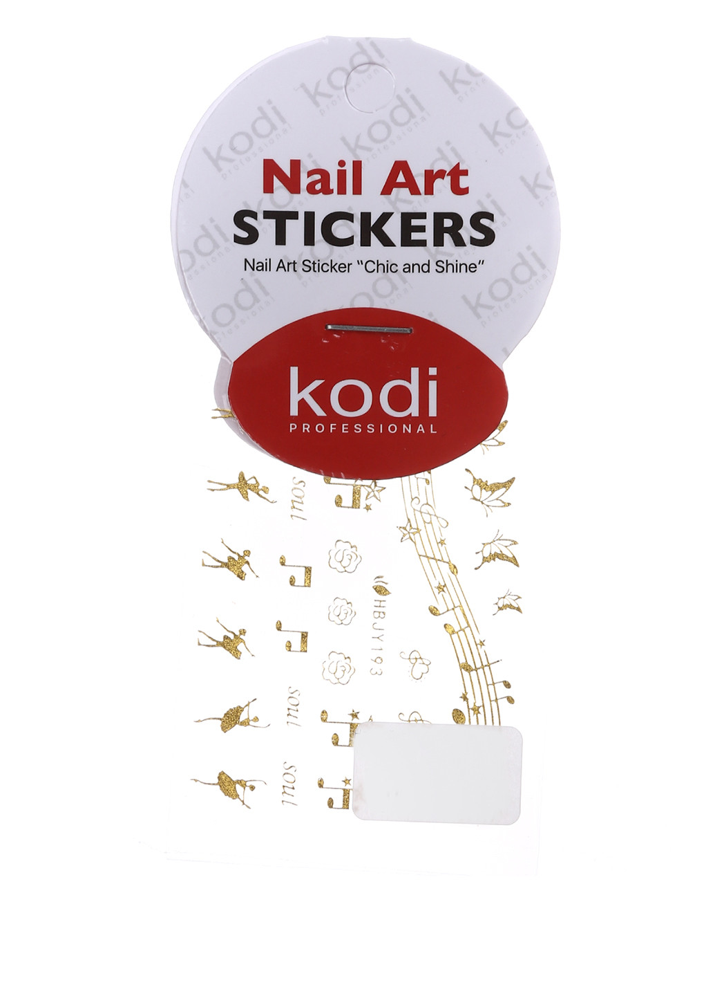 Наклейка Nail Art Stickers 193, Gold, Kodi Professional (53189693)