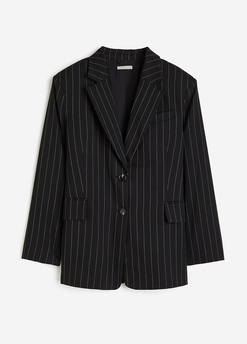 Черный женский жакет H&M полосатый - демисезонный