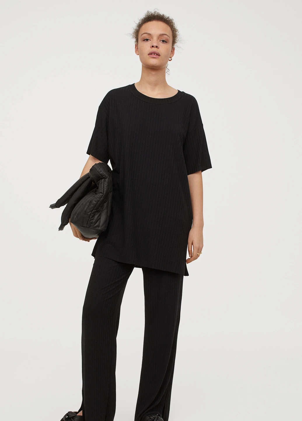 Штани демісезон,чорний, H&M Basic (255192886)