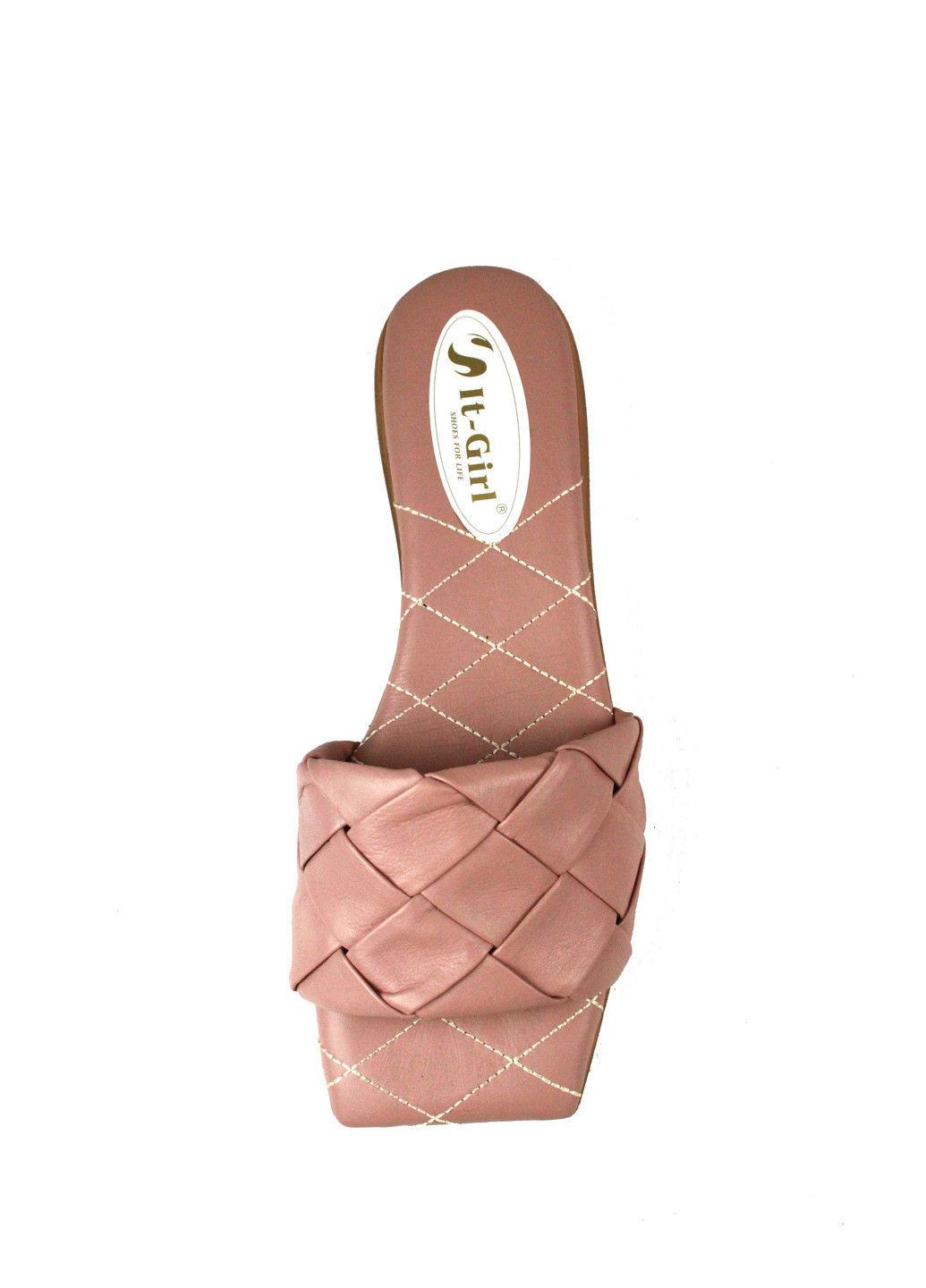 Пудровые шлепанцы Evromoda