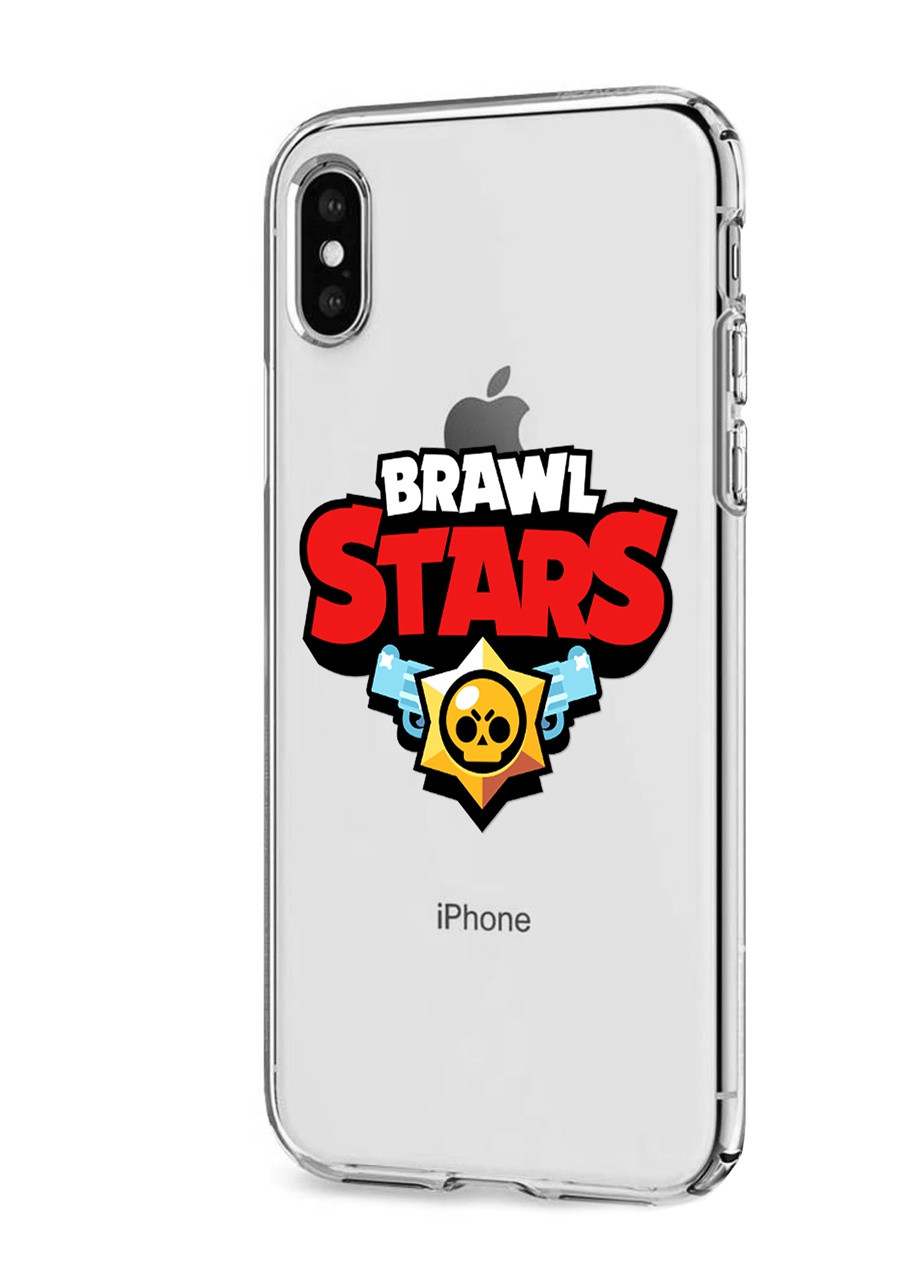 Чехол силиконовый Apple Iphone Xs Лого Бравл Старс (Logo Brawl Stars) (8938-1000) MobiPrint (219284409)
