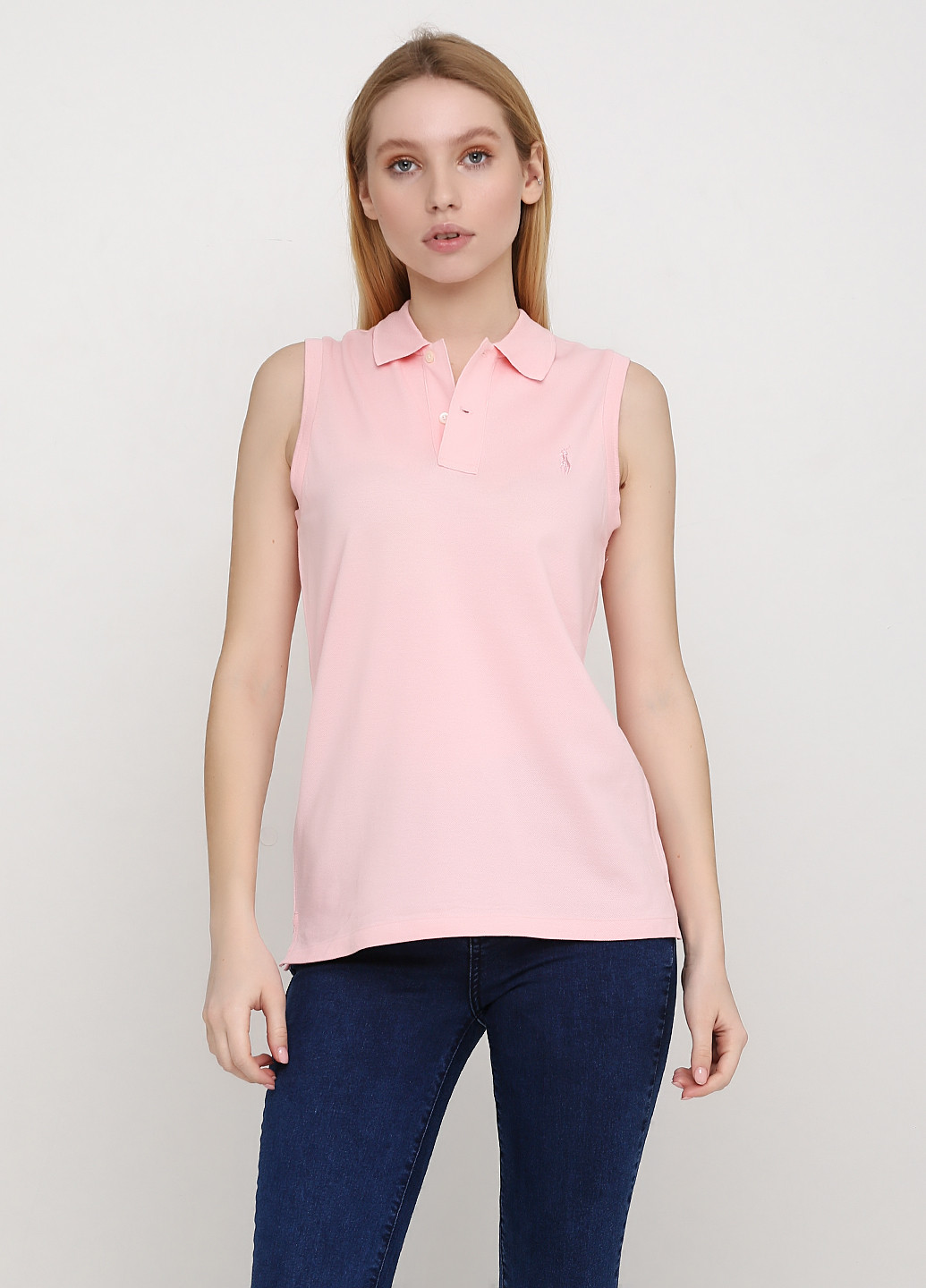Светло-розовая летняя футболка Ralph Lauren
