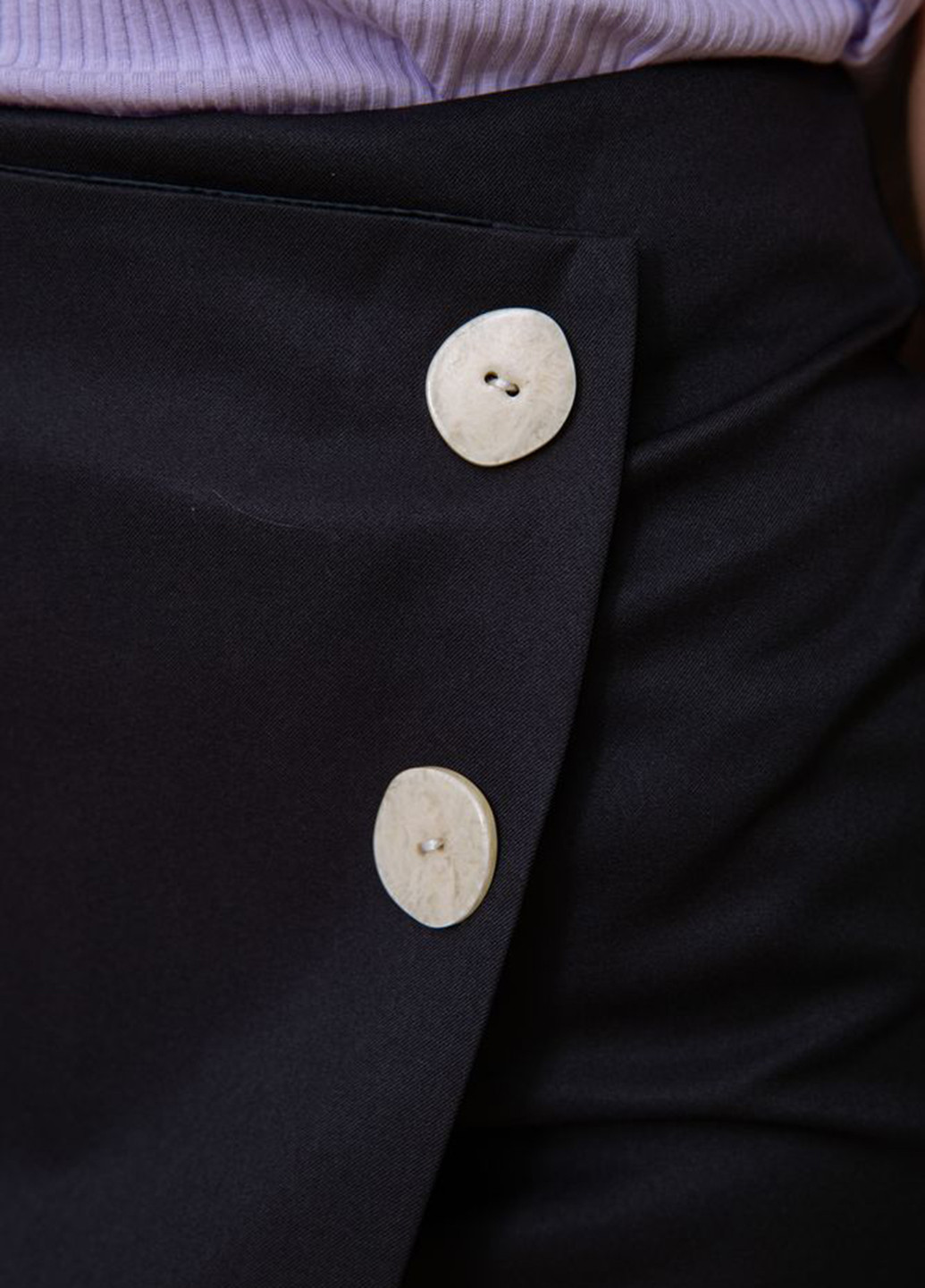 Черная кэжуал однотонная юбка Ager на запах