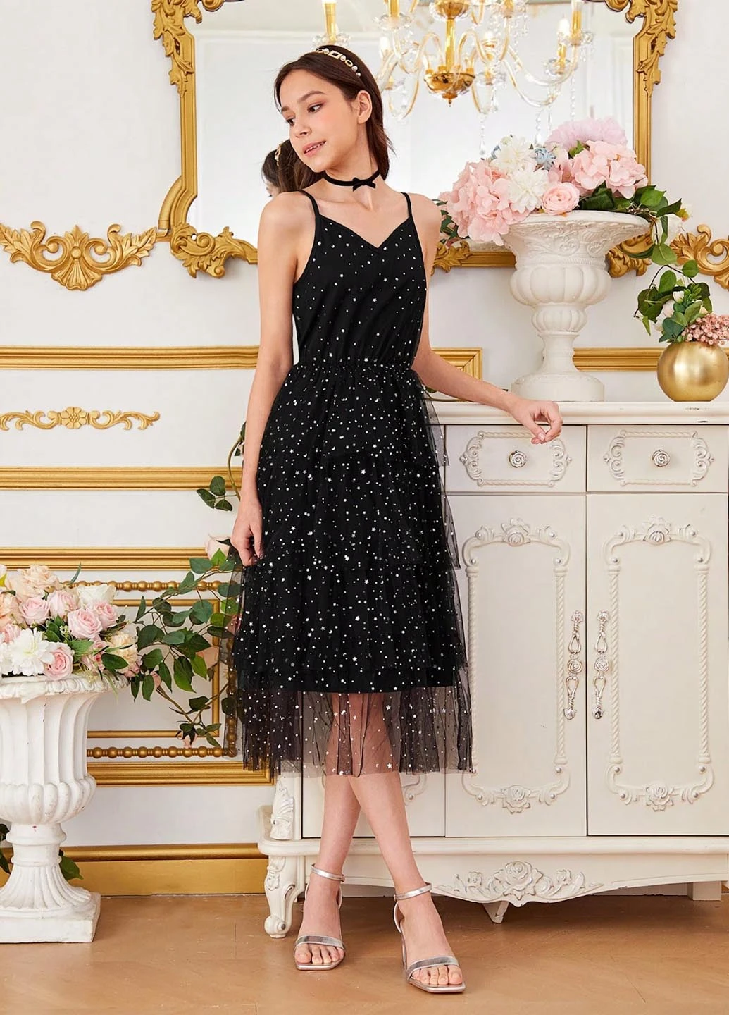 Чёрное платье SHEIN (327705428)