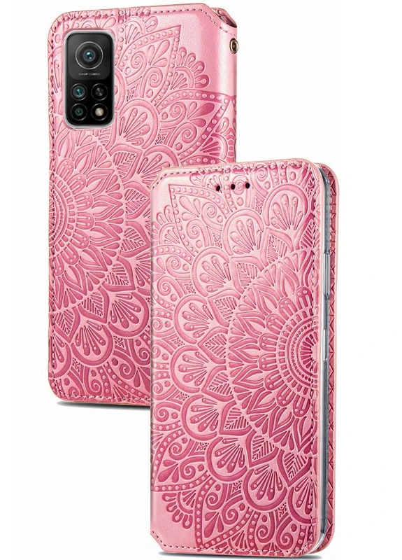 Шкіряний чохол книжка Mandala (PU) для Xiaomi Mi 10T / Mi 10T Pro Рожевий (is_00000041398_3) Getman (237829310)