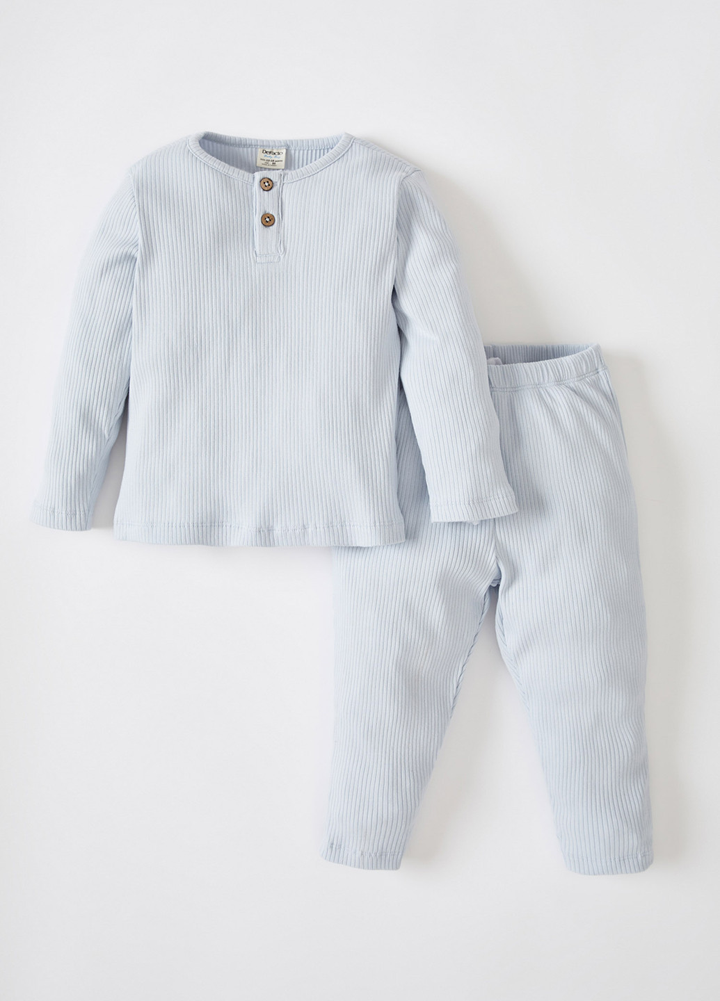 Светло-голубая всесезон пижама (лонгслив, брюки) лонгслив + брюки DeFacto