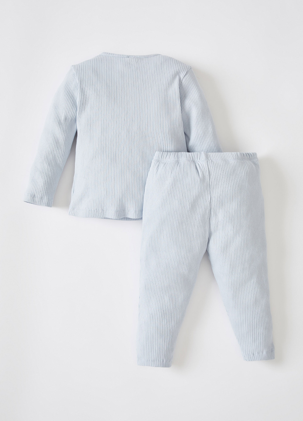Світло блакитна всесезон піжама (лонгслів, брюки) лонгслив + брюки DeFacto