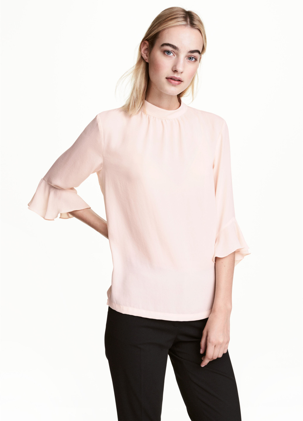 Бледно-розовая демисезонная блуза H&M