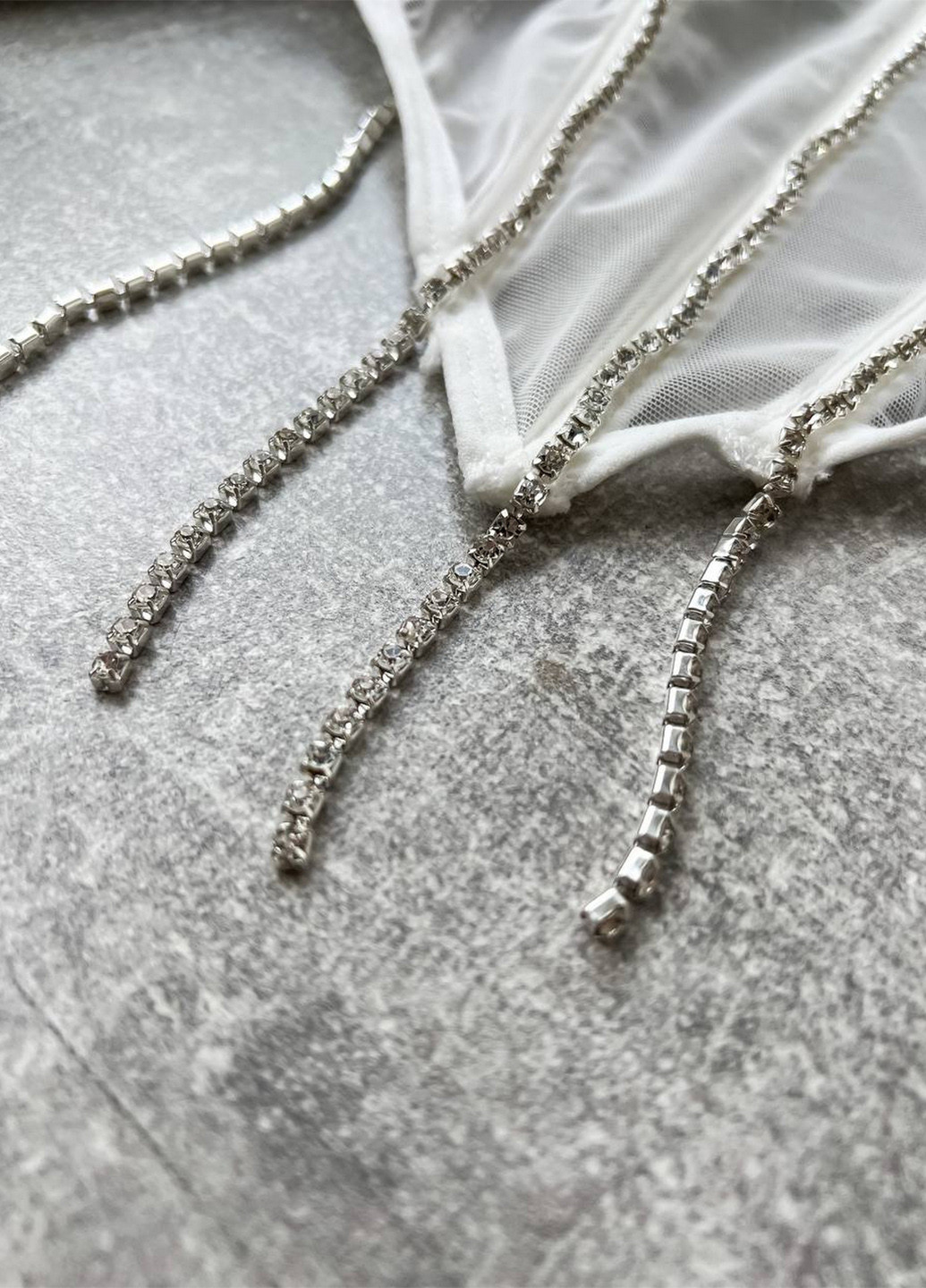 Білий демісезонний комплект (бюстгальтер, трусики, пояс) NOVA VEGA