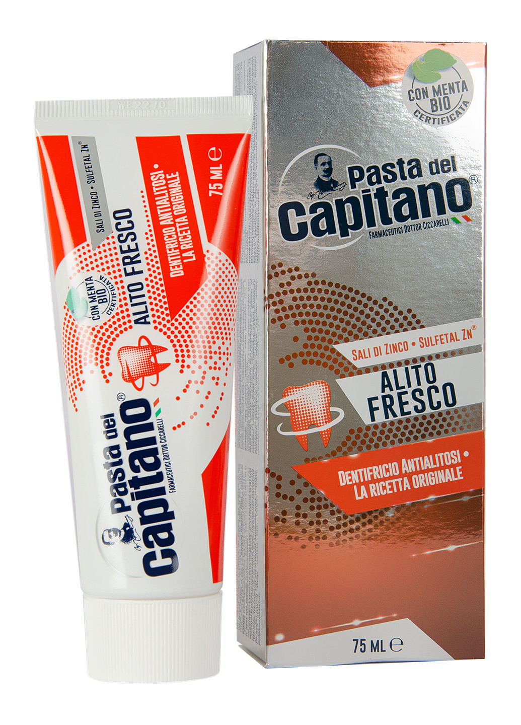 Зубная паста Dentifricio Alito Fresco 75 мл Pasta del Capitano - (216445021)