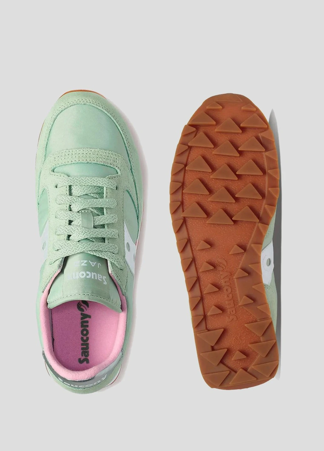 Бирюзовые кроссовки Jazz Original Saucony зелёные всесезоны (255171929)