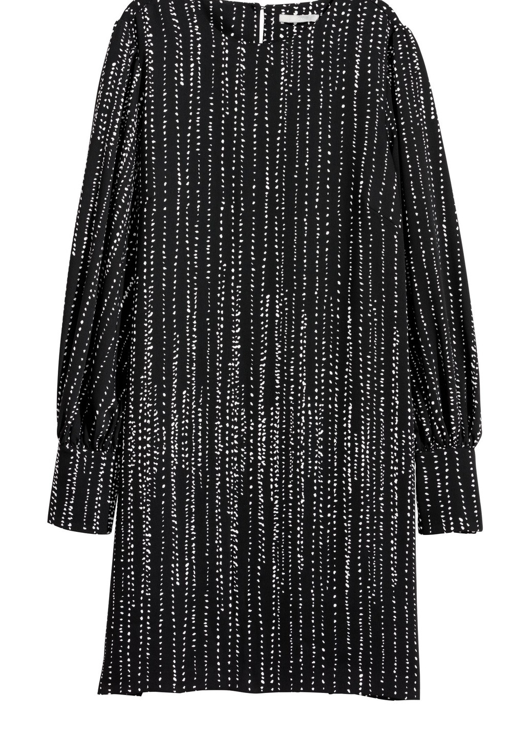 Черно-белое кэжуал платье H&M в горошек