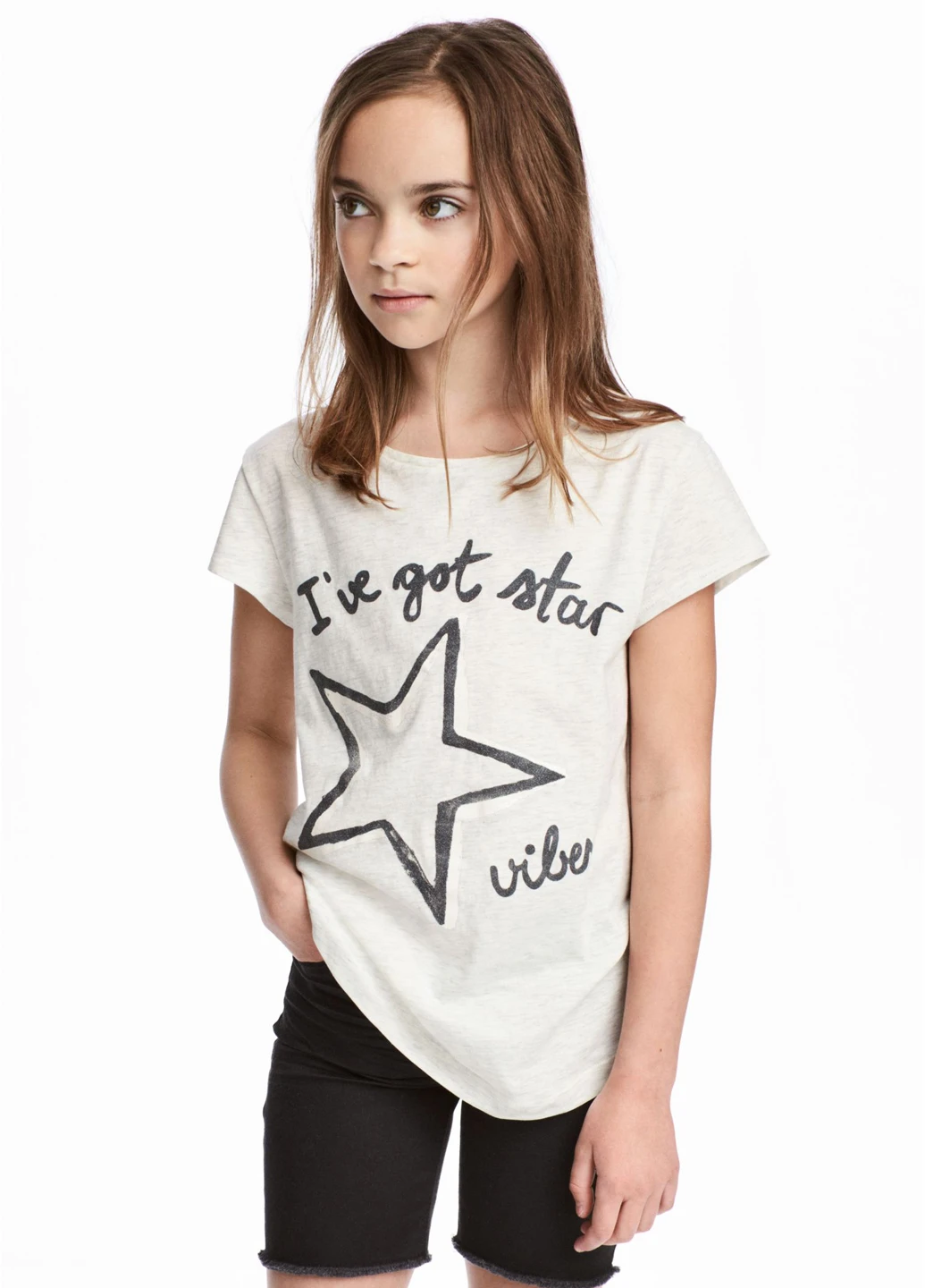 Белоснежная летняя футболка H&M