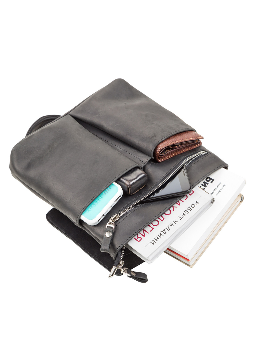 Чоловіча шкіряна сумка 25,5х23х4,5 см Shvigel (232990230)