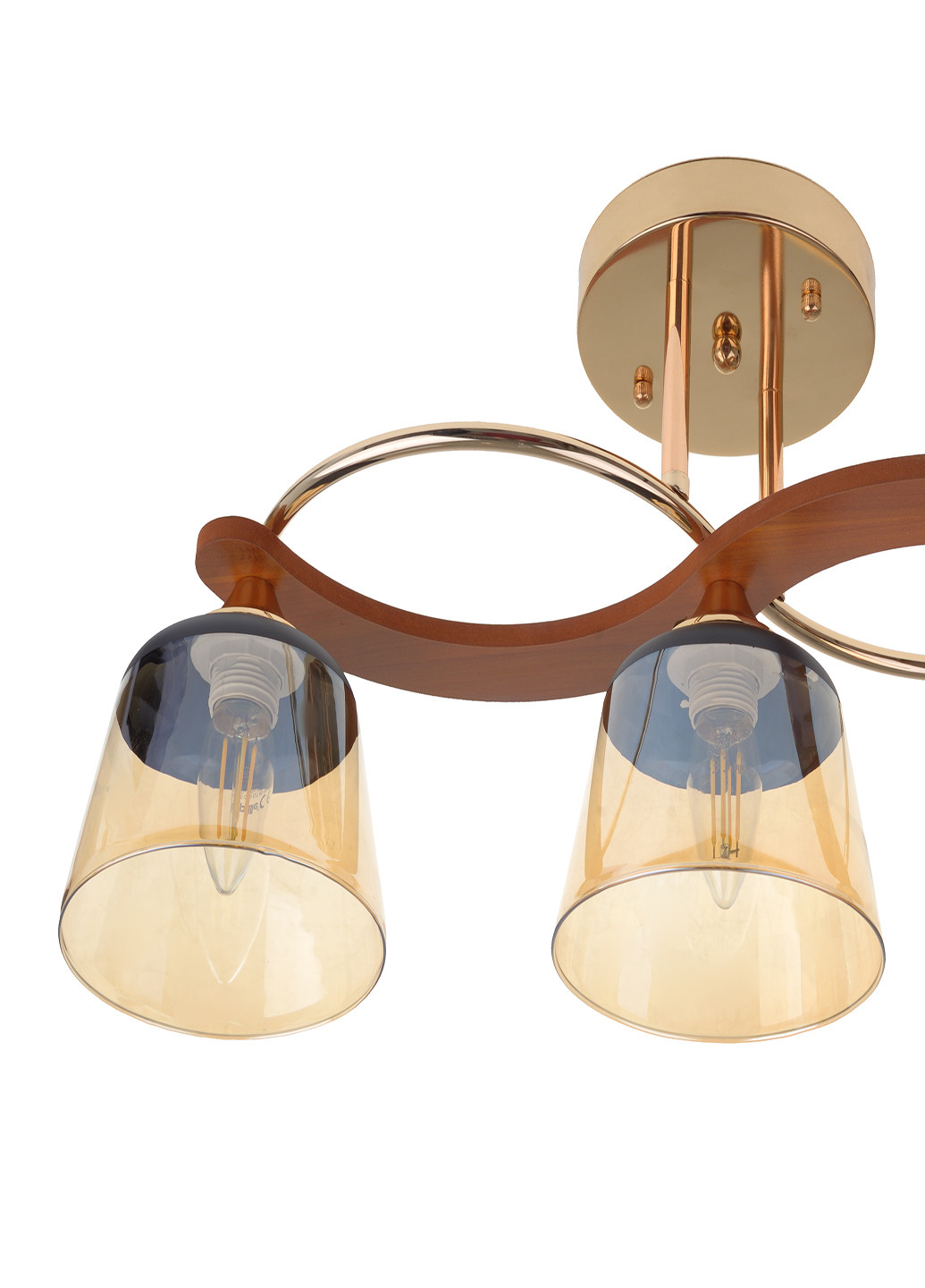 Люстра на 3 плафона золотистая LK-704S/3 E27 FG Brille (220133475)