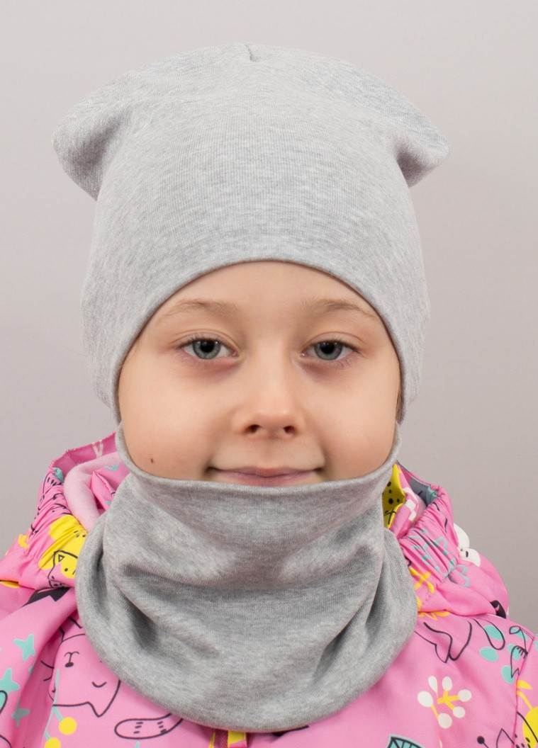 Дитяча шапка з хомутом КАНТА розмір 52-56 сірий (OC-561) Канта (222439494)