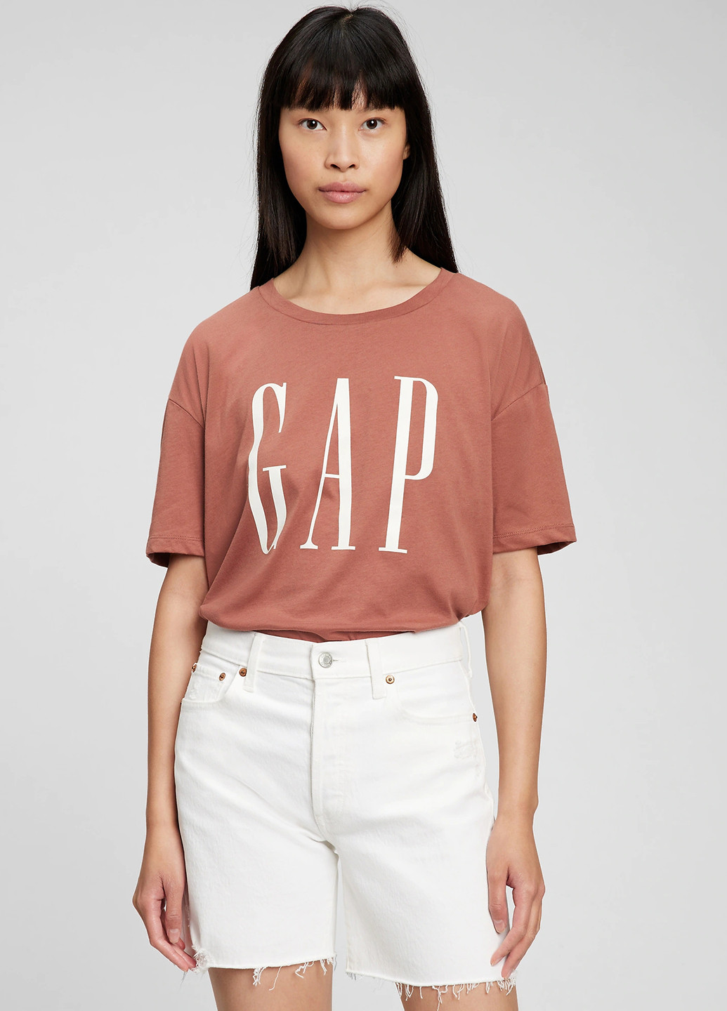 Коричнева літня футболка Gap