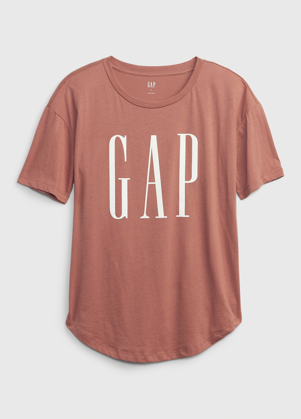 Коричневая летняя футболка Gap