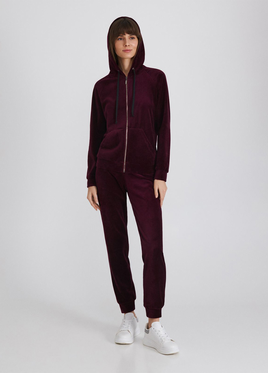 Темно-бордовая всесезон пижама (толстовка, брюки) Ellen