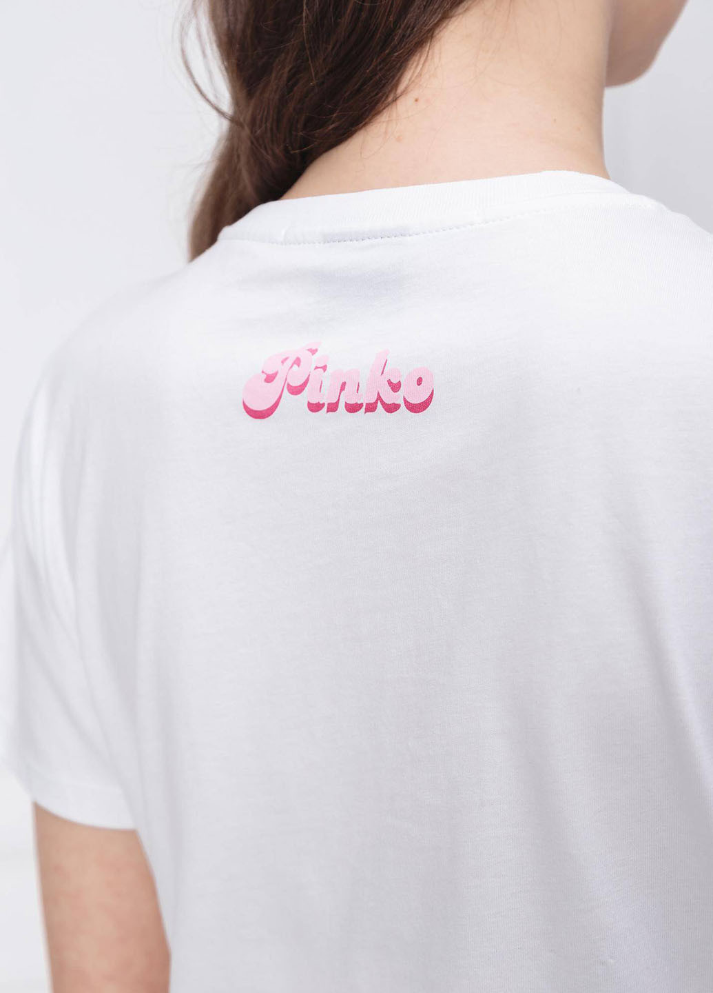 Белая летняя футболка Pinko