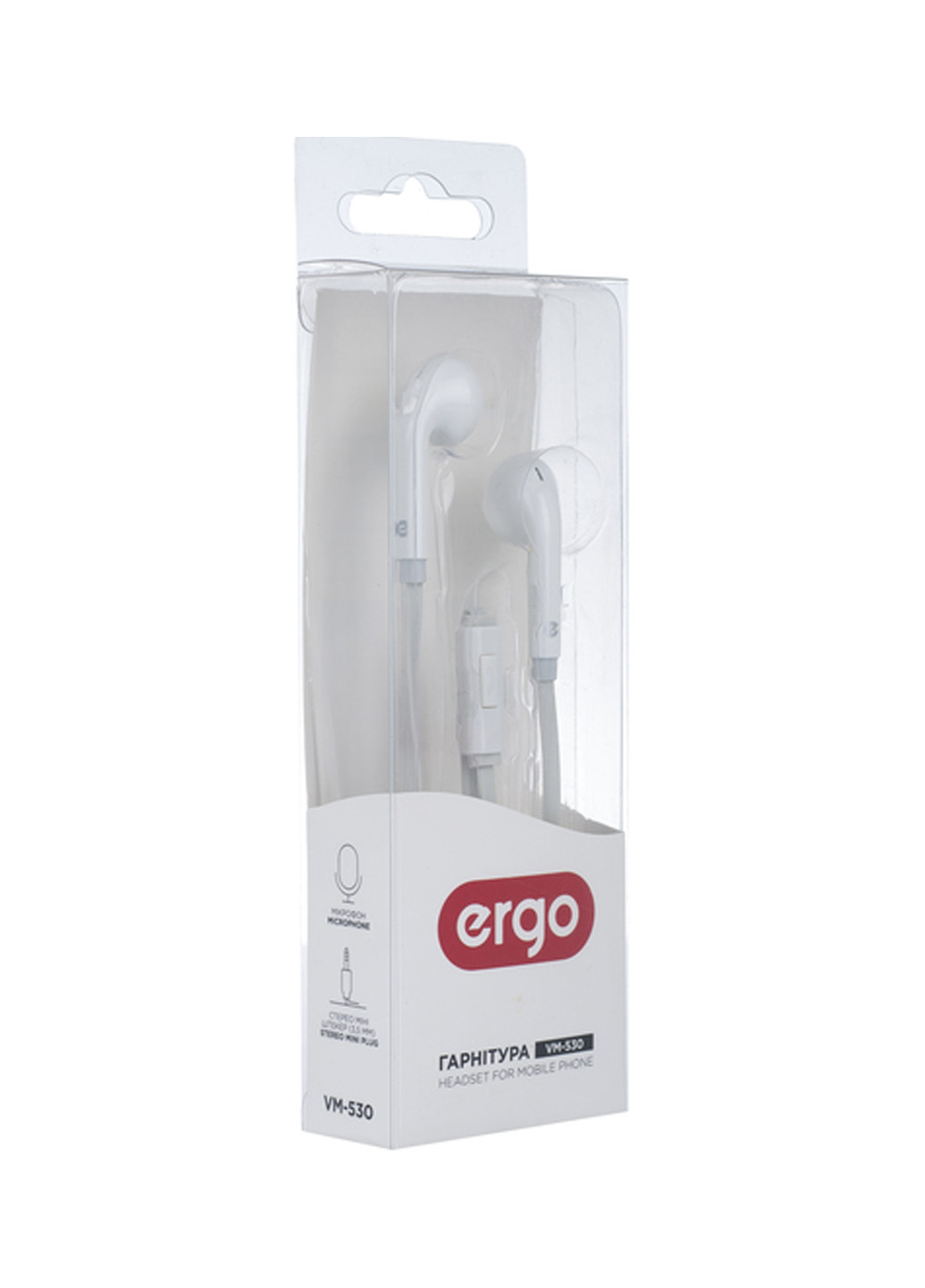 Навушники VM-530 Білий Ergo vm-530 белый (135029147)