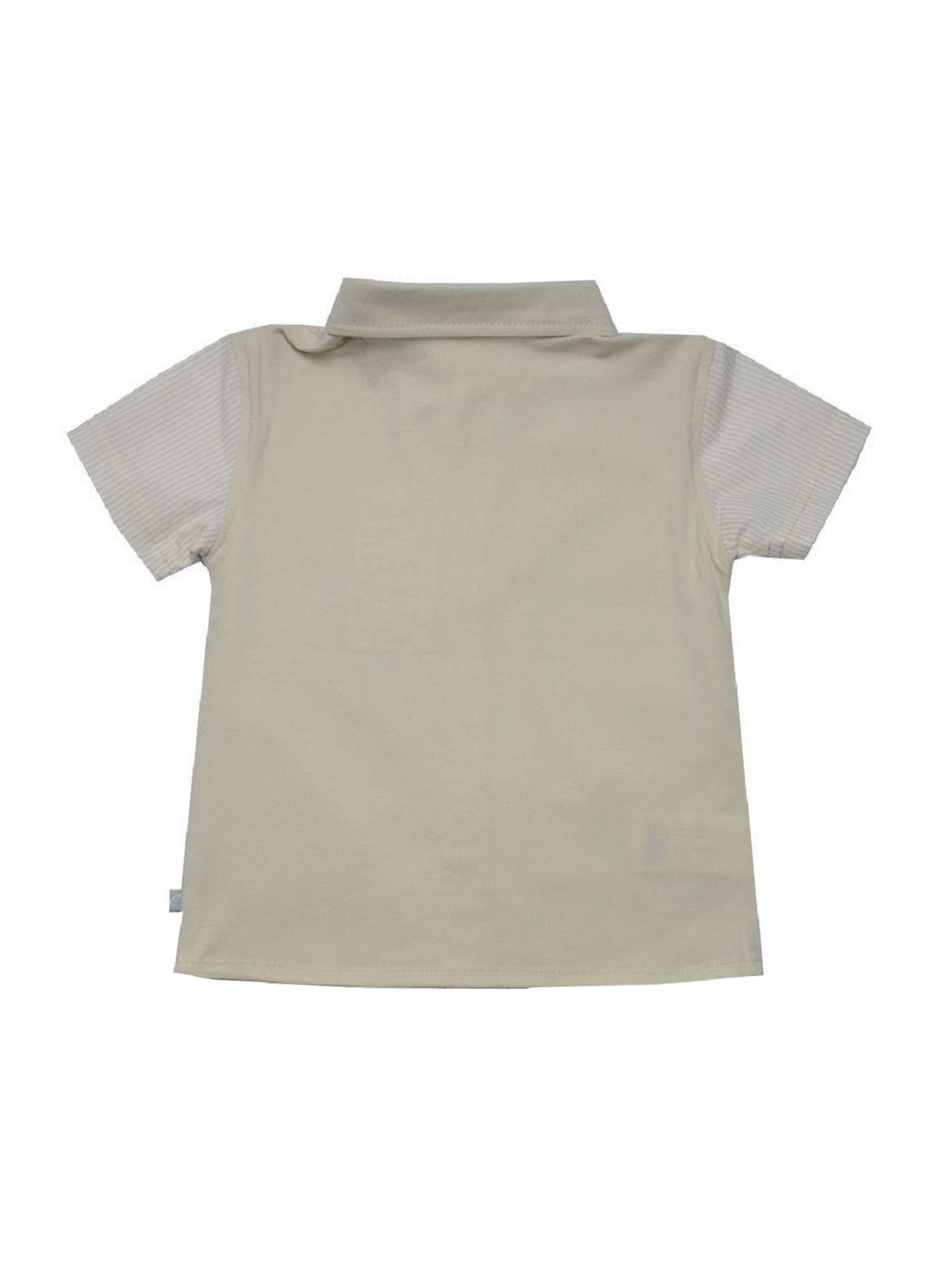 Светло-бежевая кэжуал рубашка в полоску Ceremony by Wojcik с коротким рукавом