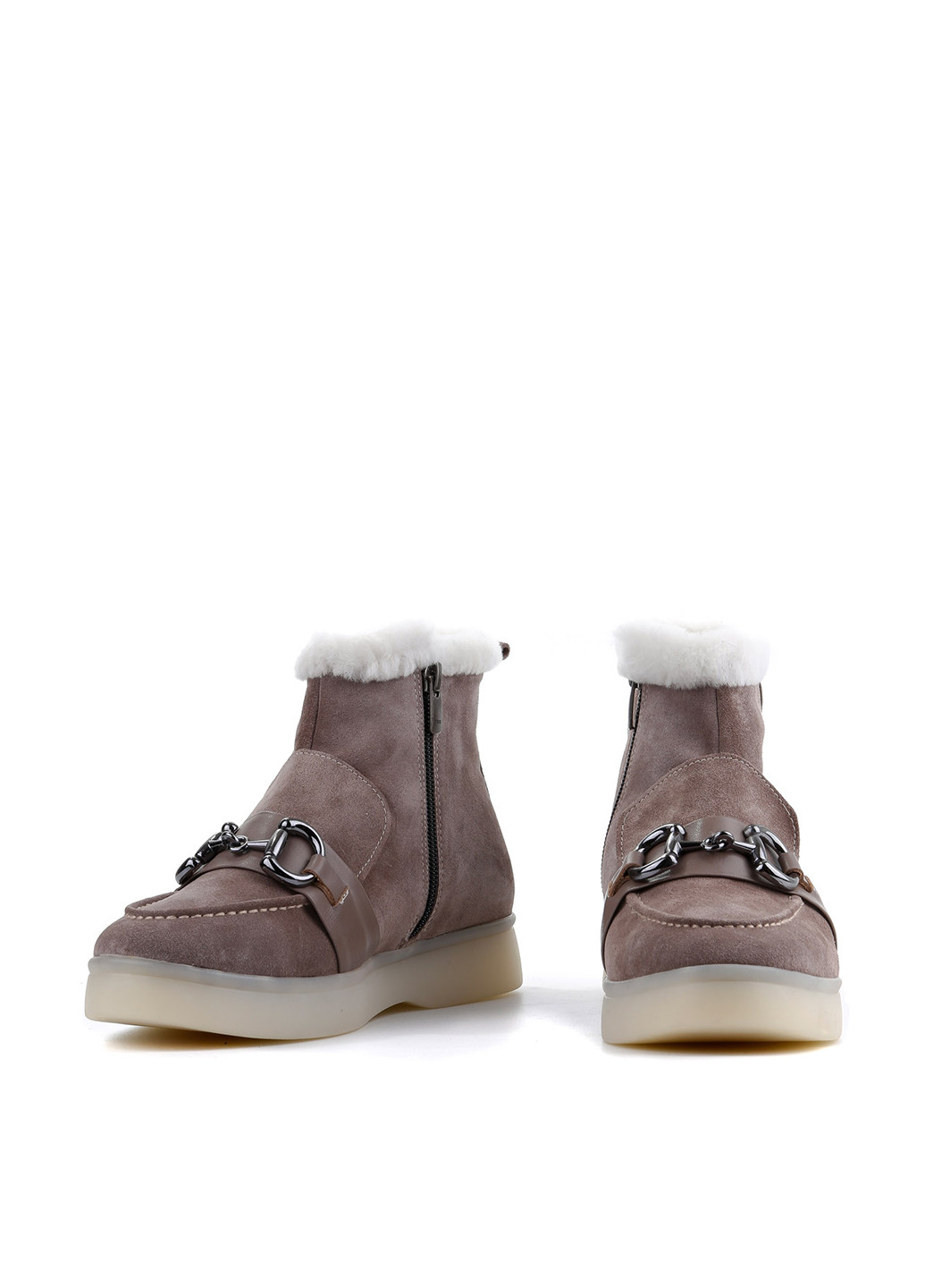 Зимние ботинки Ilvi с пряжкой, с мехом из натуральной замши