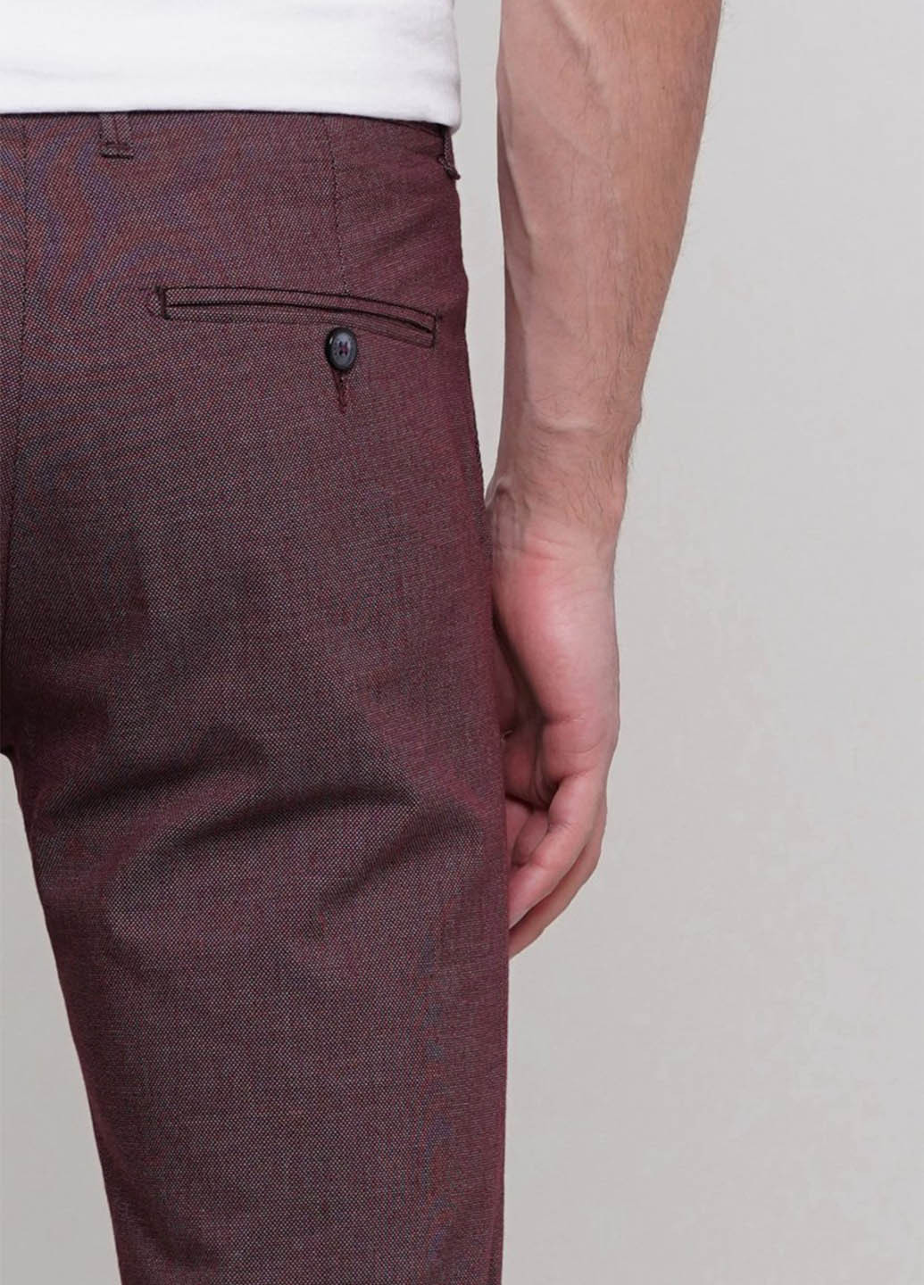 Бордовые кэжуал демисезонные прямые брюки Trend Collection