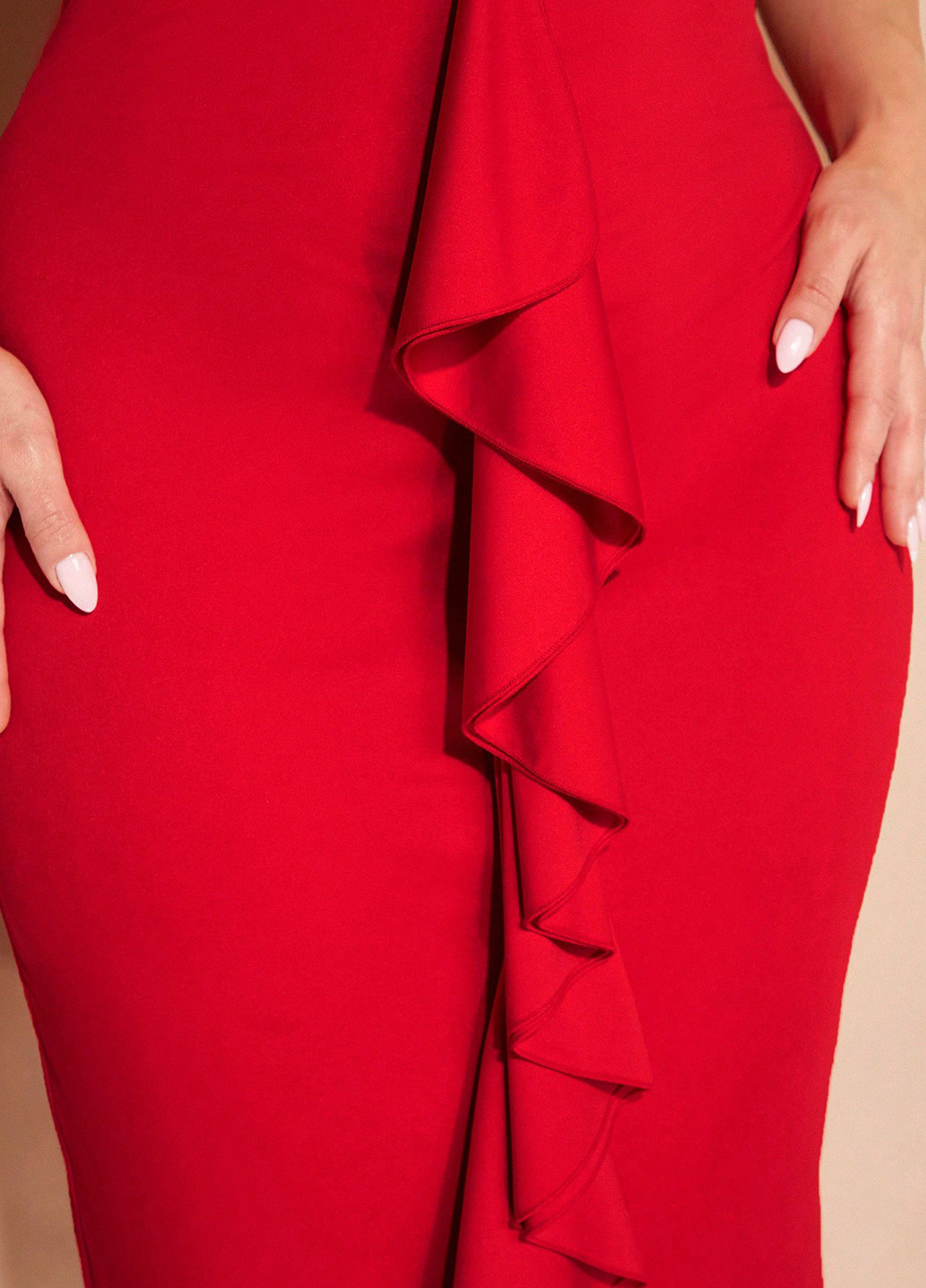 Червона вечірня, коктейльна сукня з відкритою спиною, силуетна SHEIN однотонна