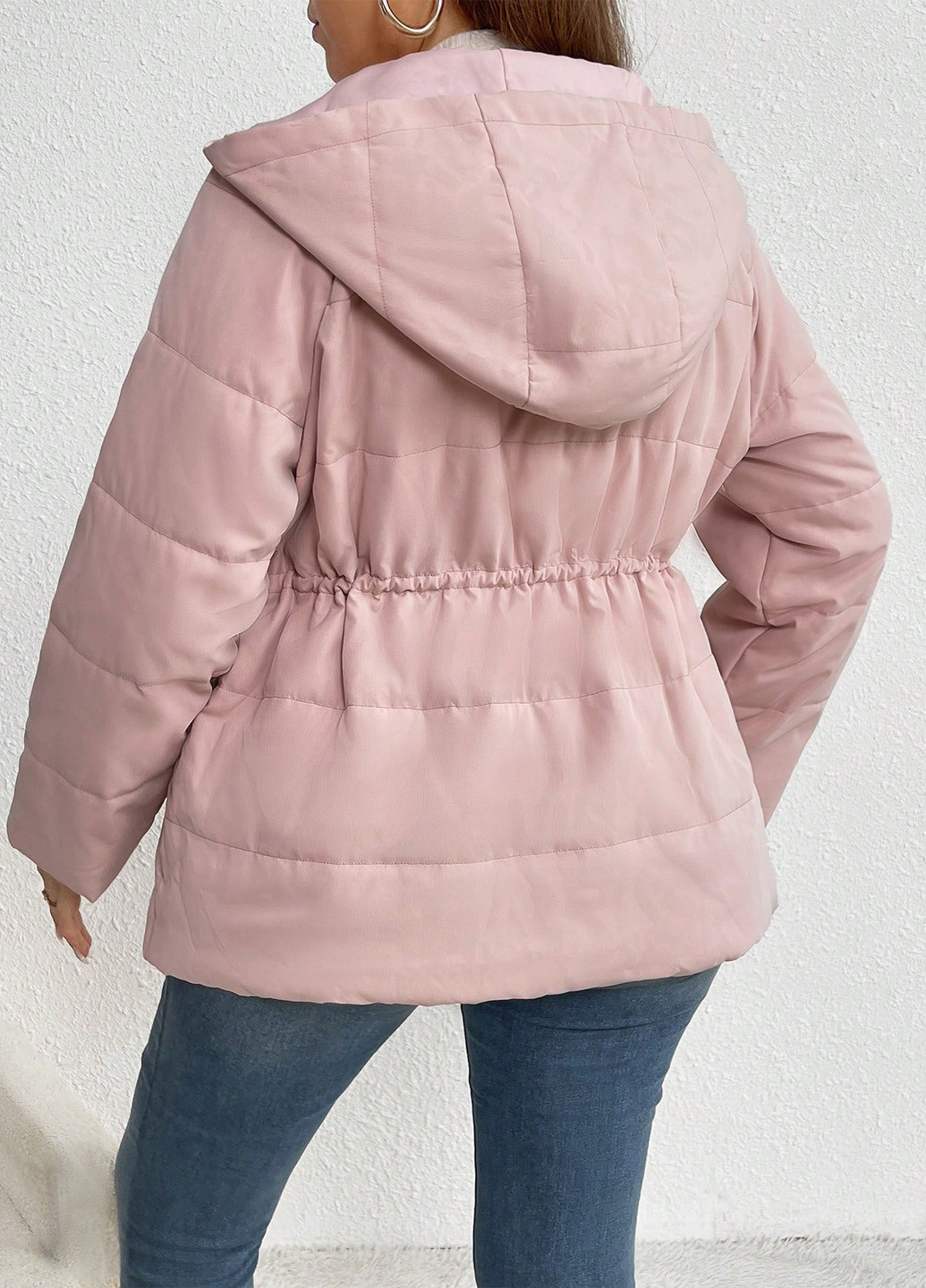 Светло-розовая зимняя куртка SHEIN