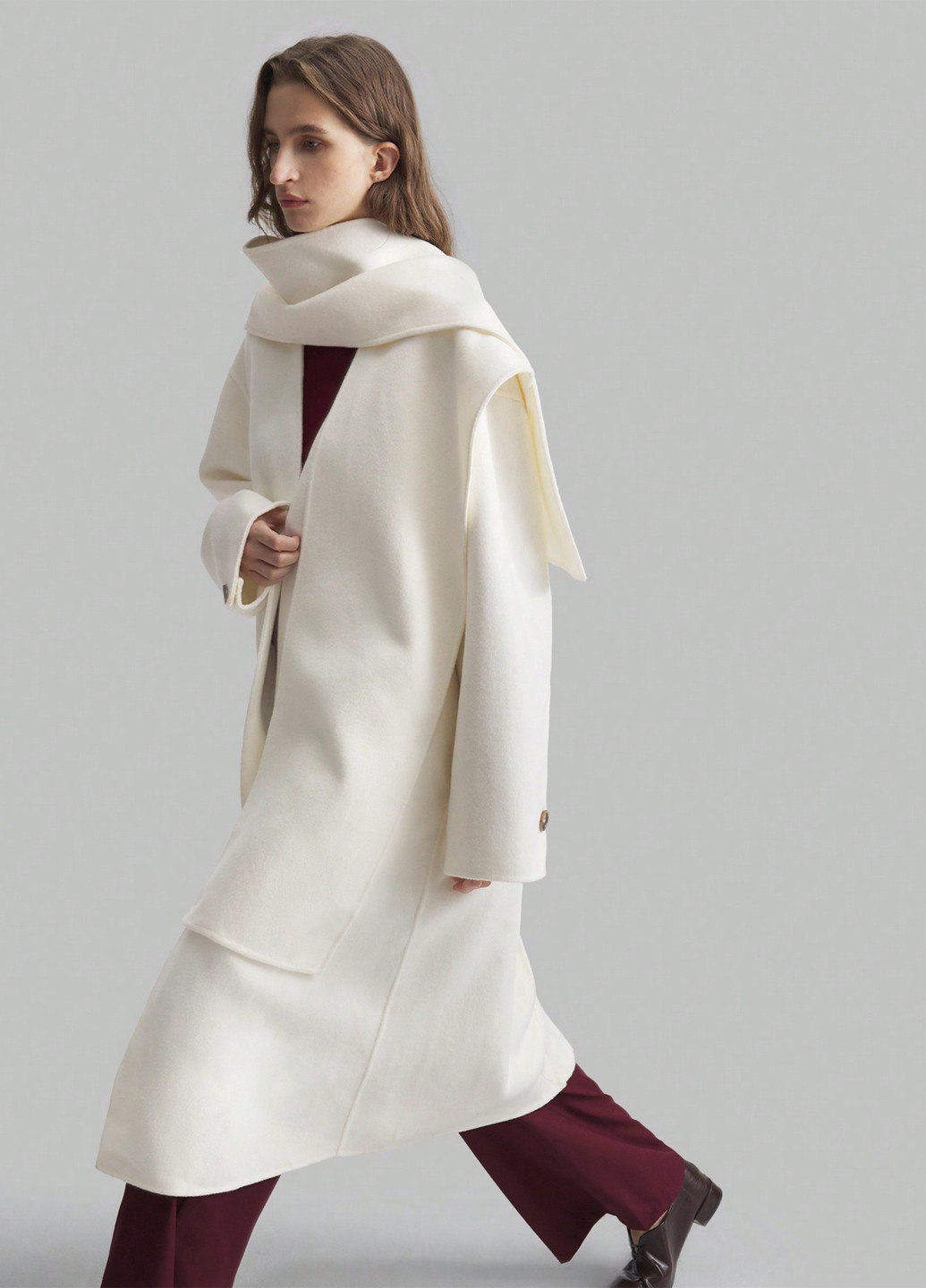 Белое демисезонное Пальто SHEIN