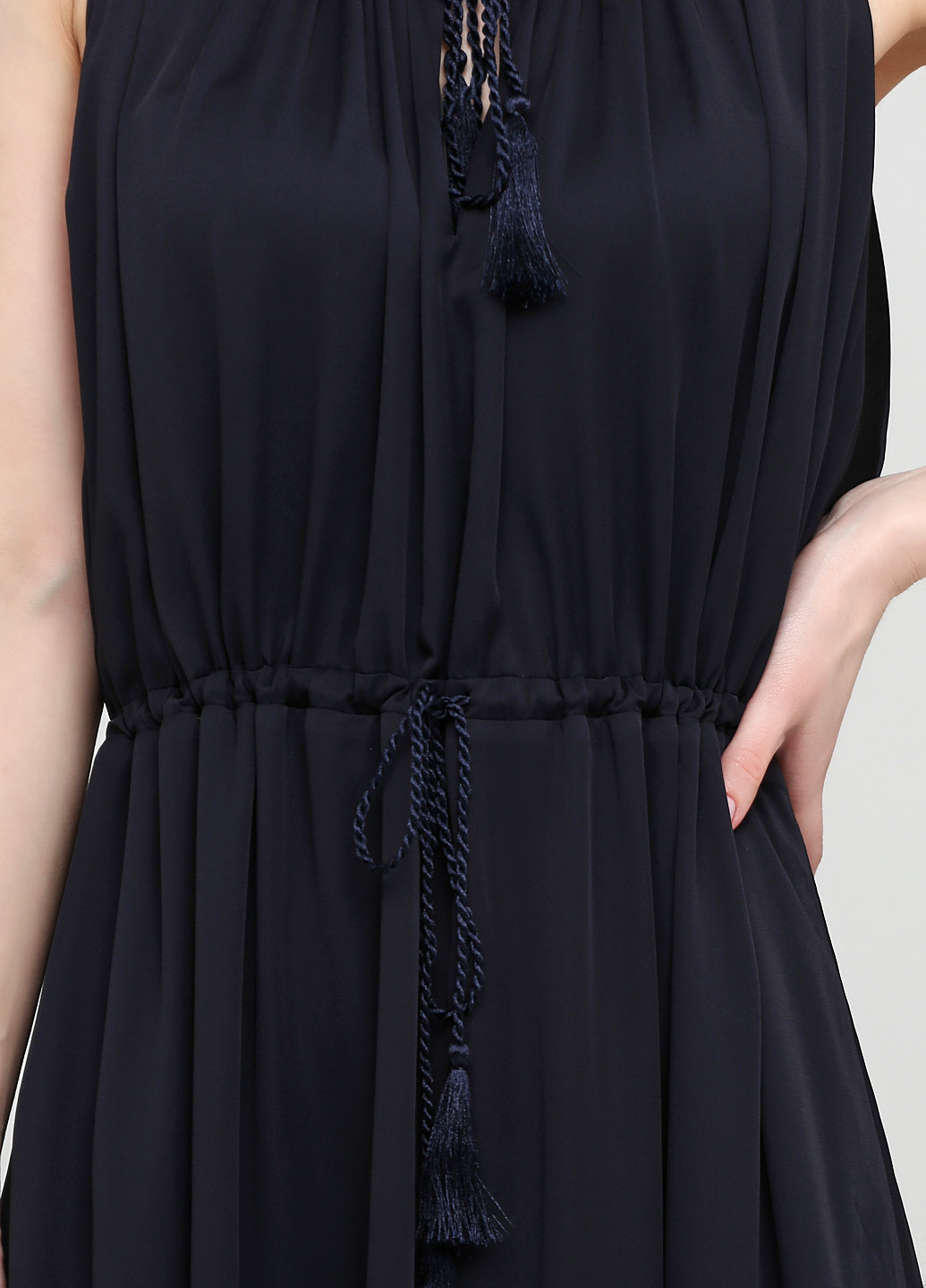 Темно-синя кежуал плаття, сукня кльош H&M однотонна