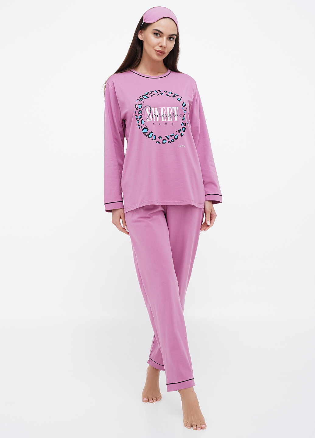 Светло-фиолетовая всесезон пижама (лонгслив, брюки) лонгслив + брюки Lucci