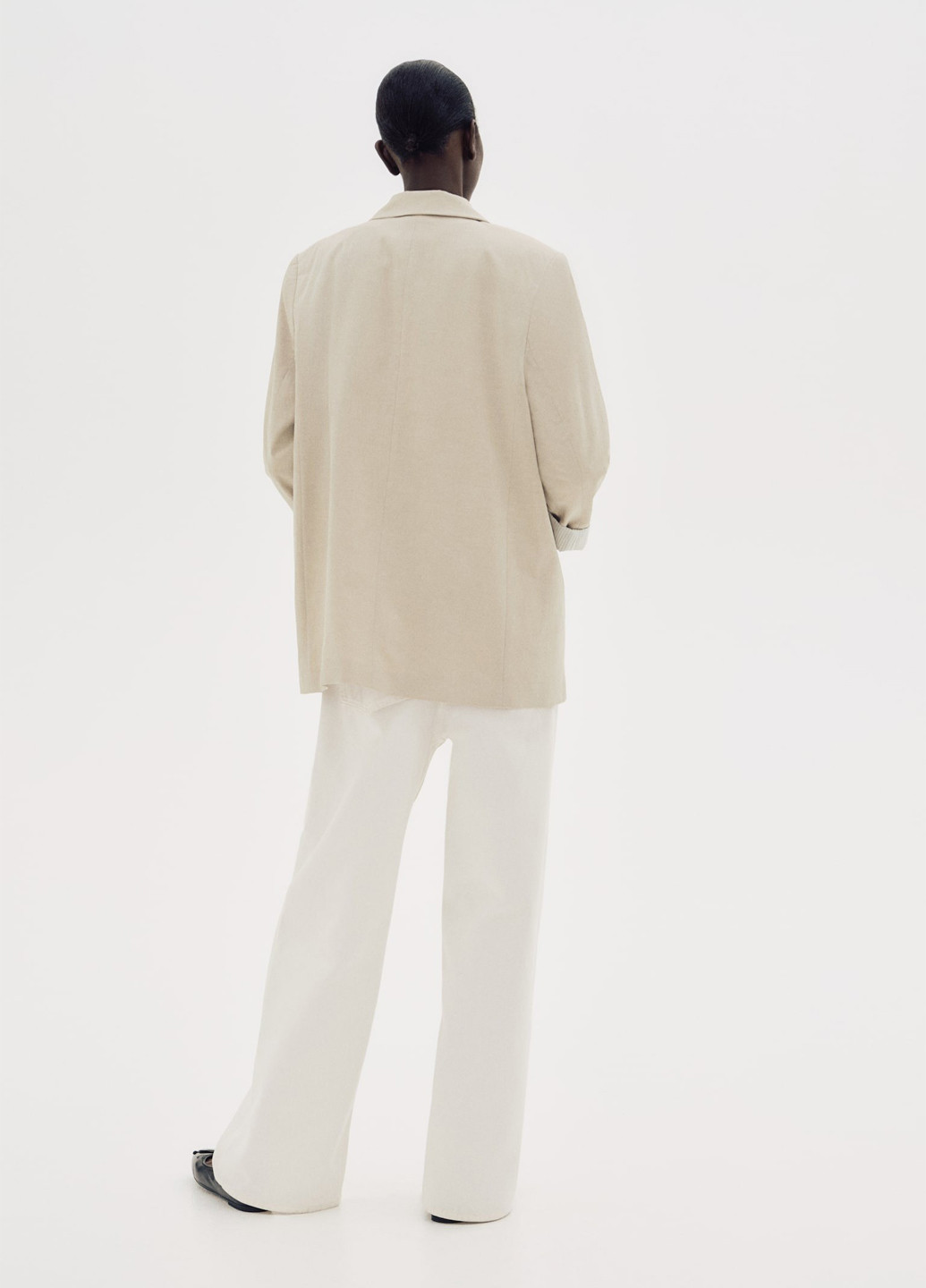 Бежевый женский жакет H&M однотонный - демисезонный