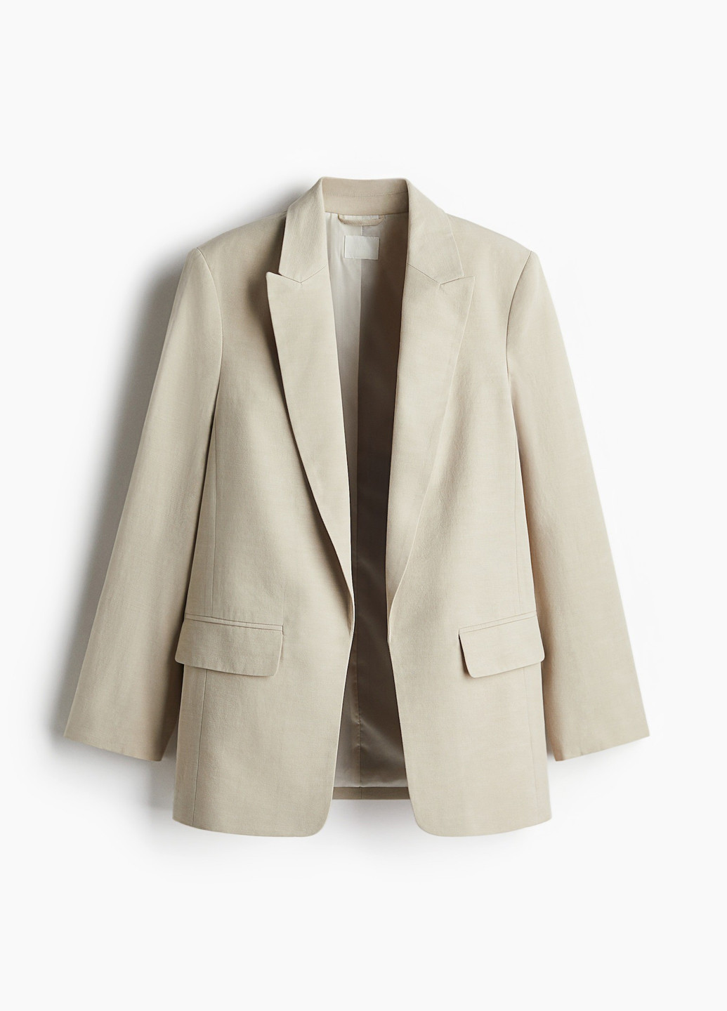 Бежевый женский жакет H&M однотонный - демисезонный