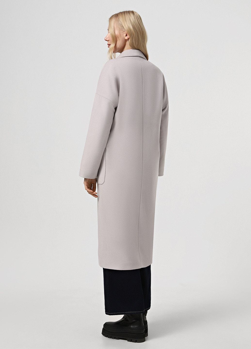 Світло-сіре демісезонне Пальто двобортне Florens