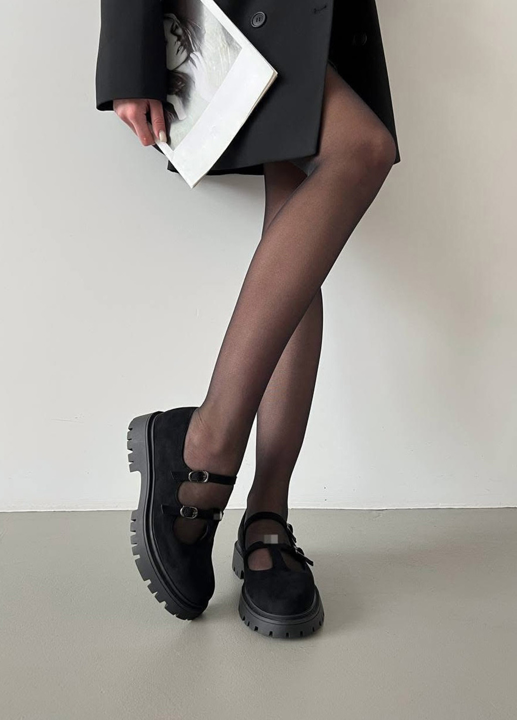 Meideli Туфли мери джейн черный з искусственная замша, — демисезон (357279059)