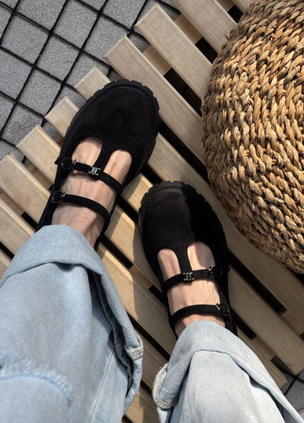 Meideli Туфли мери джейн черный з искусственная замша, — демисезон (357279059)