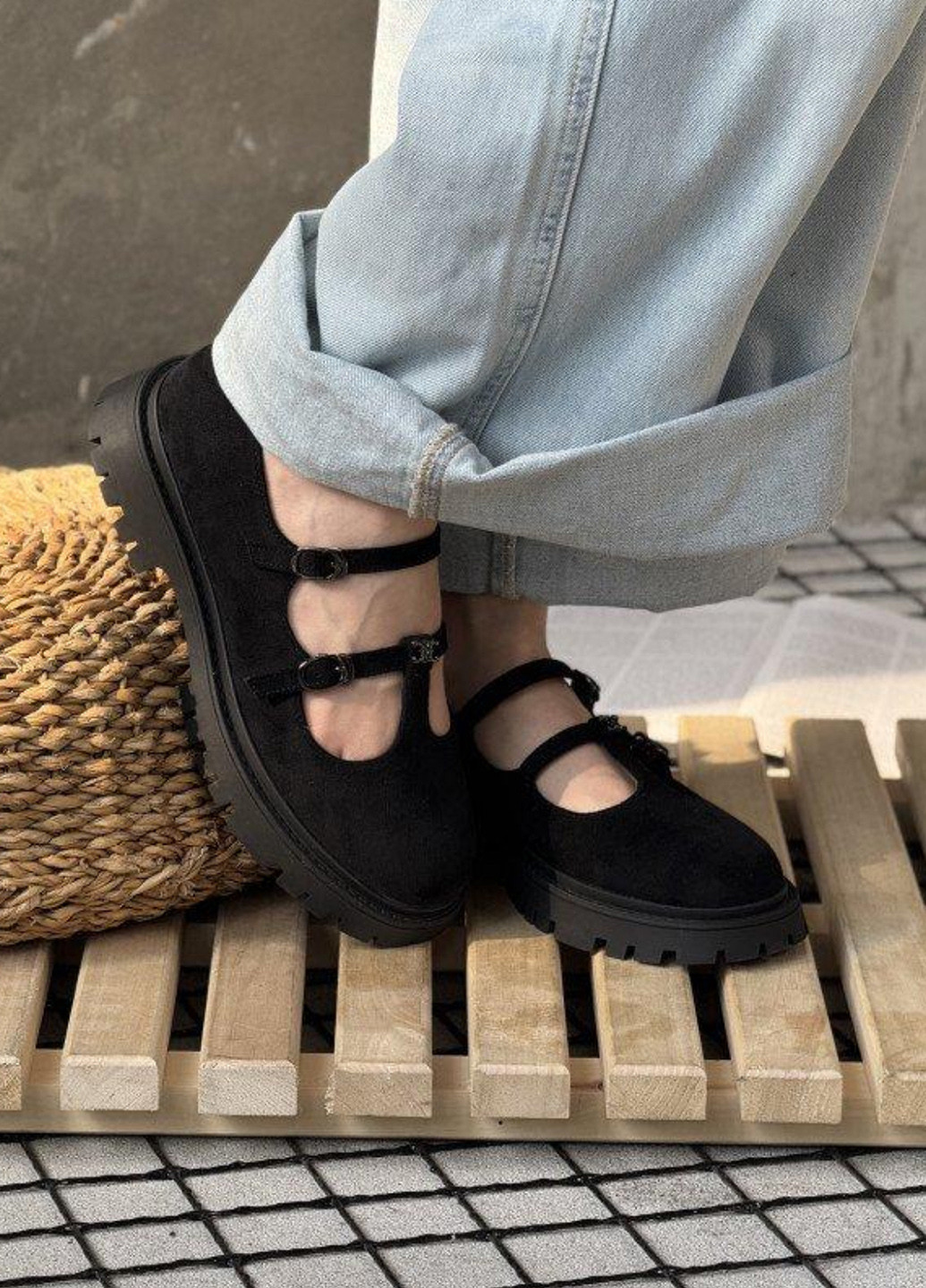 Meideli Туфли мери джейн черный з искусственная замша, — демисезон (357279059)