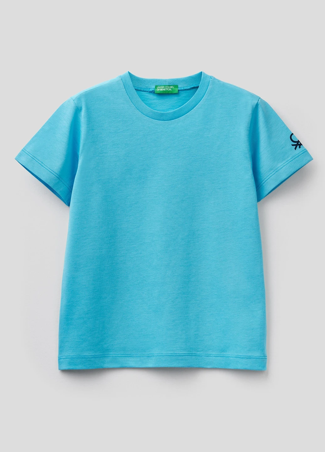 Голубая летняя футболка United Colors of Benetton