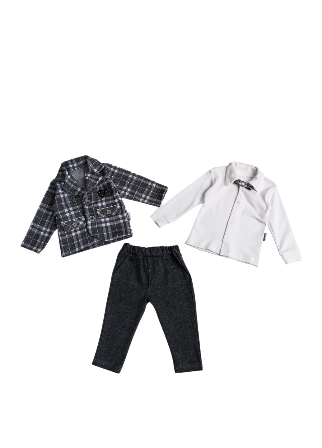 Сірий демісезонний костюм 465 86 сірий (2000904143429) Mini papi