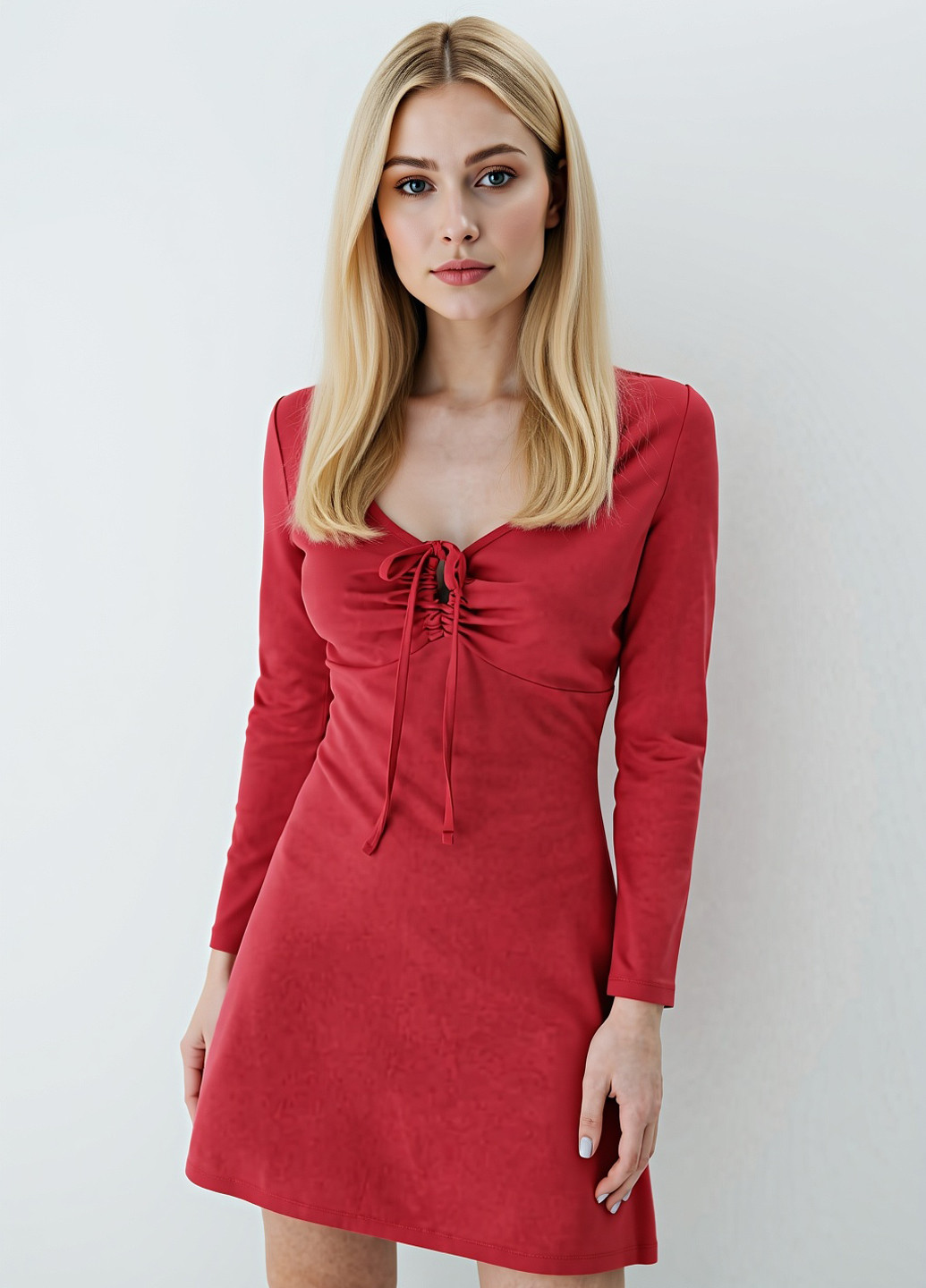 Червона кежуал сукня кльош Mohito однотонна