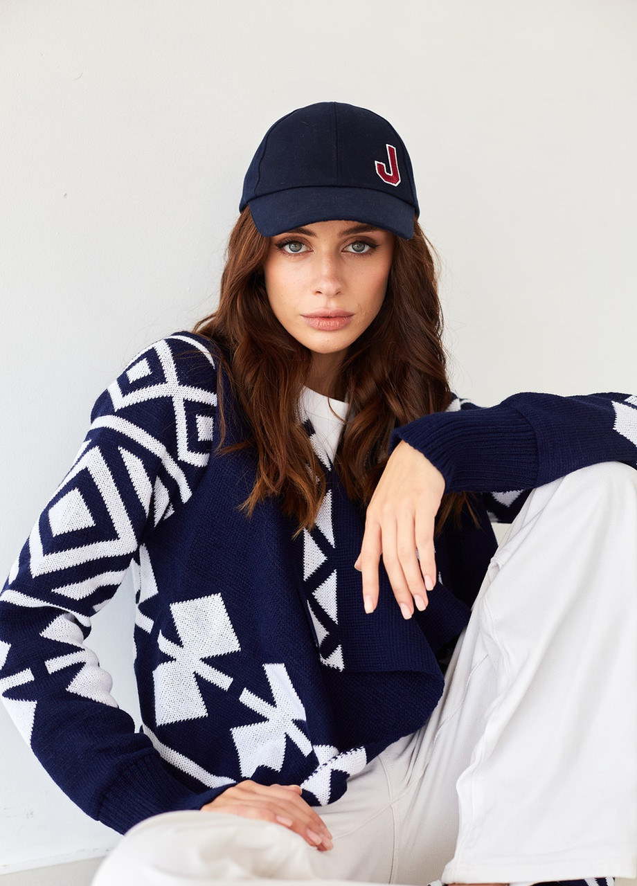 Кардиган Арізона синій з білим MEREZHKA (254774430)