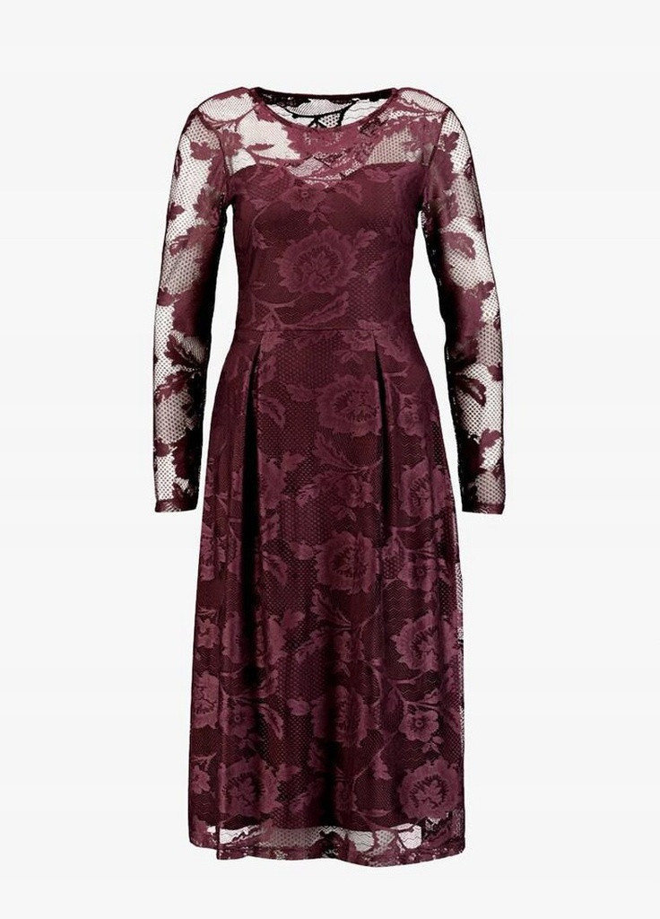 Бордовое кэжуал платье Anna Field однотонное