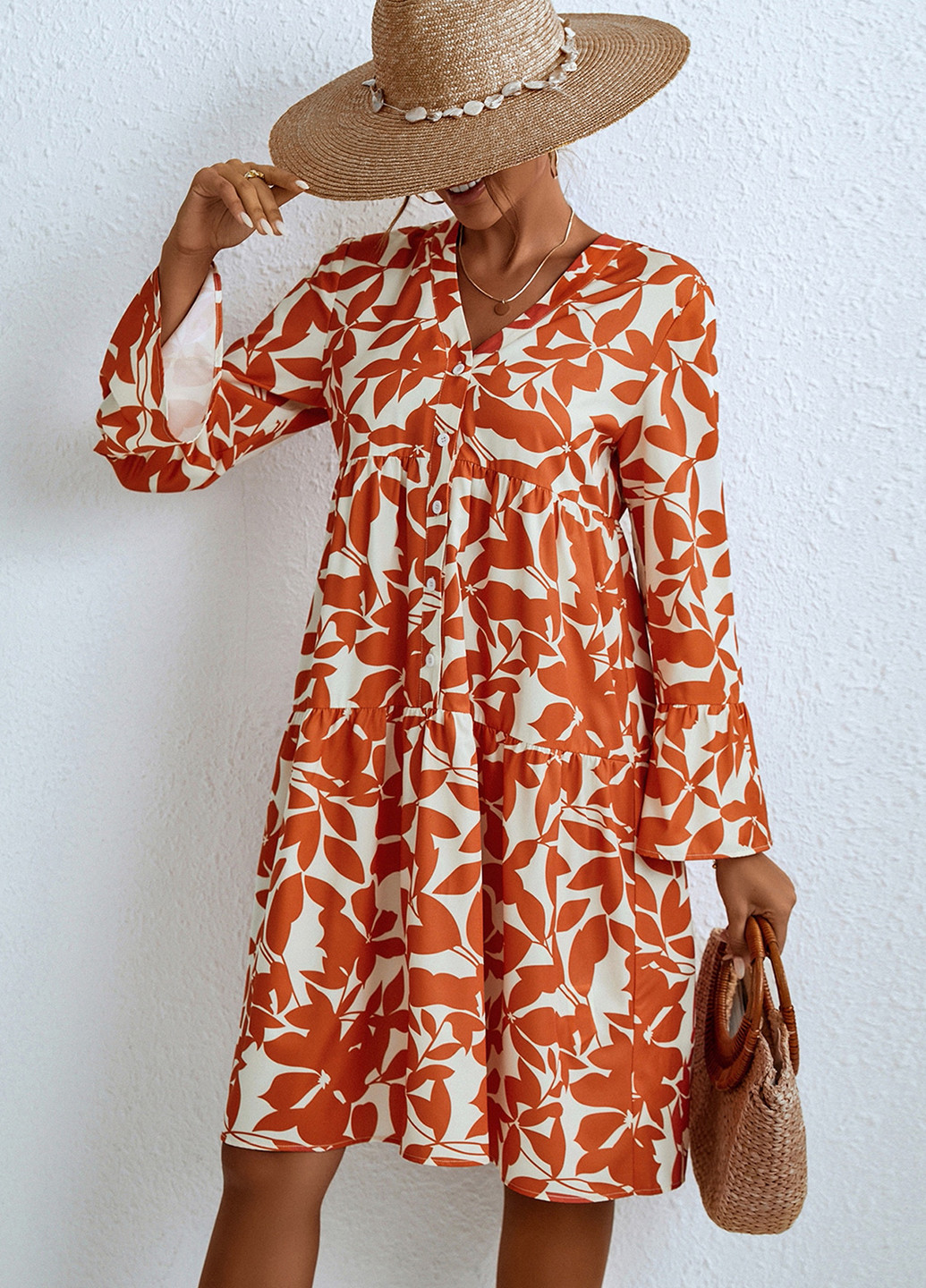 Комбінована кежуал сукня SHEIN з квітковим принтом