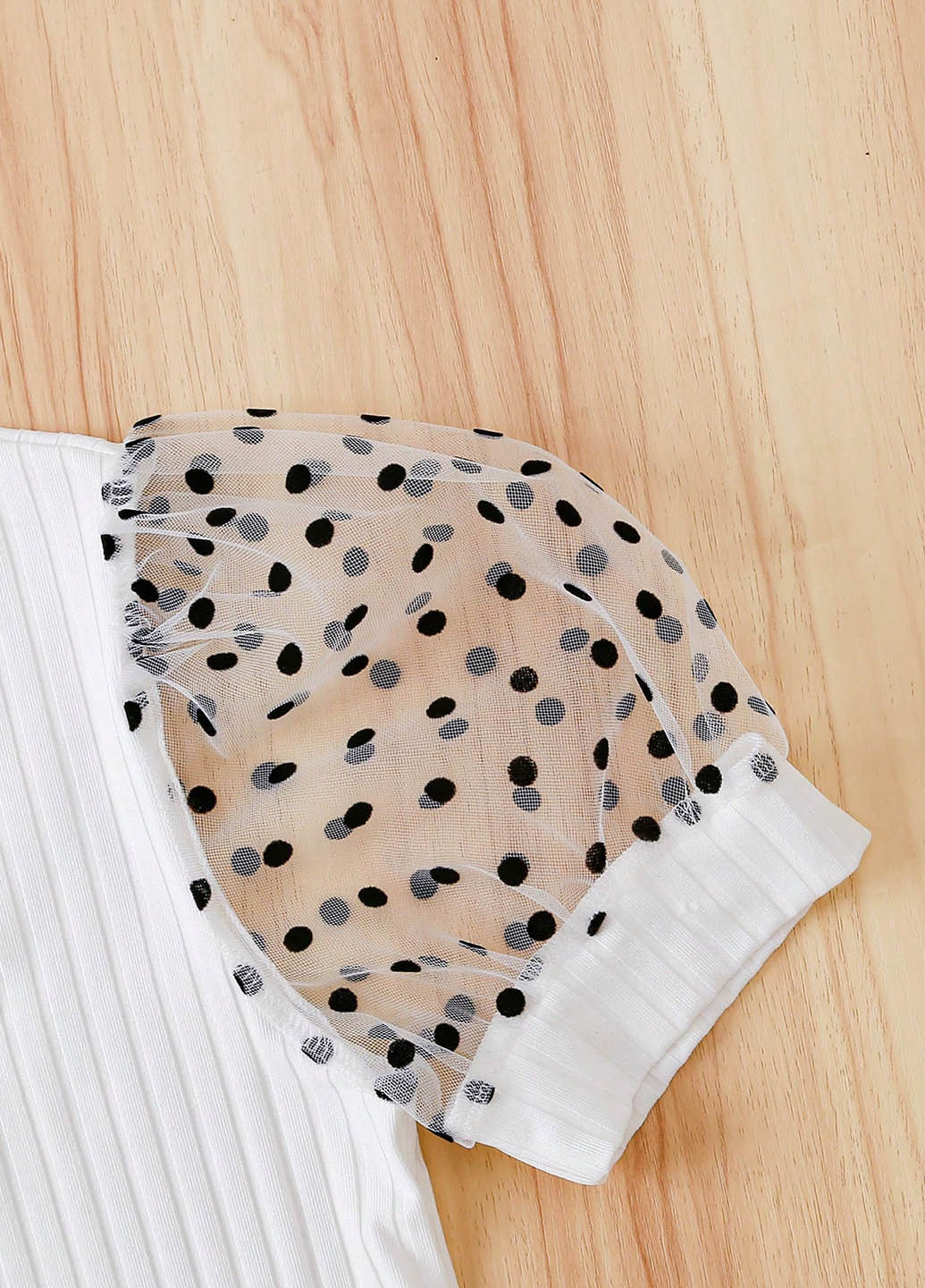 Черно-белый летний комплект (блуза, юбка) SHEIN