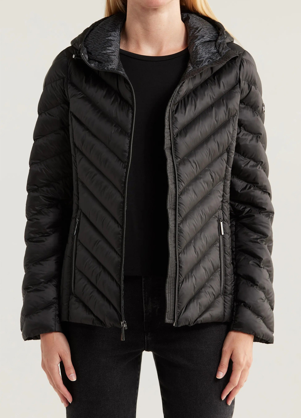 Чорна демісезонна куртка Michael Kors