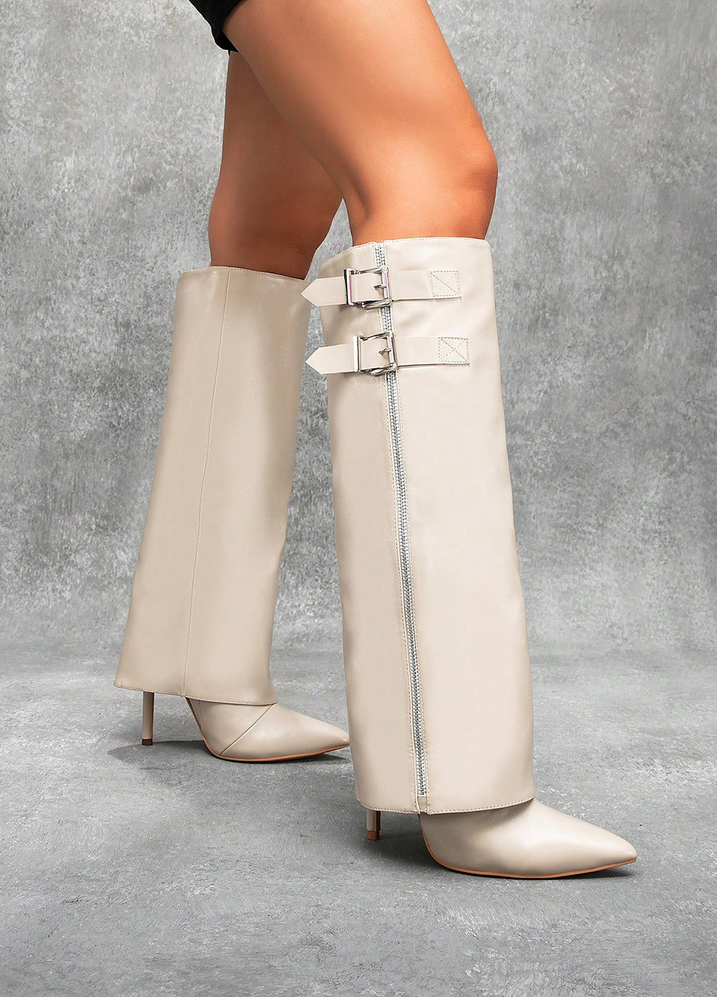 Осенние сапоги SHEIN с молнией, с пряжкой