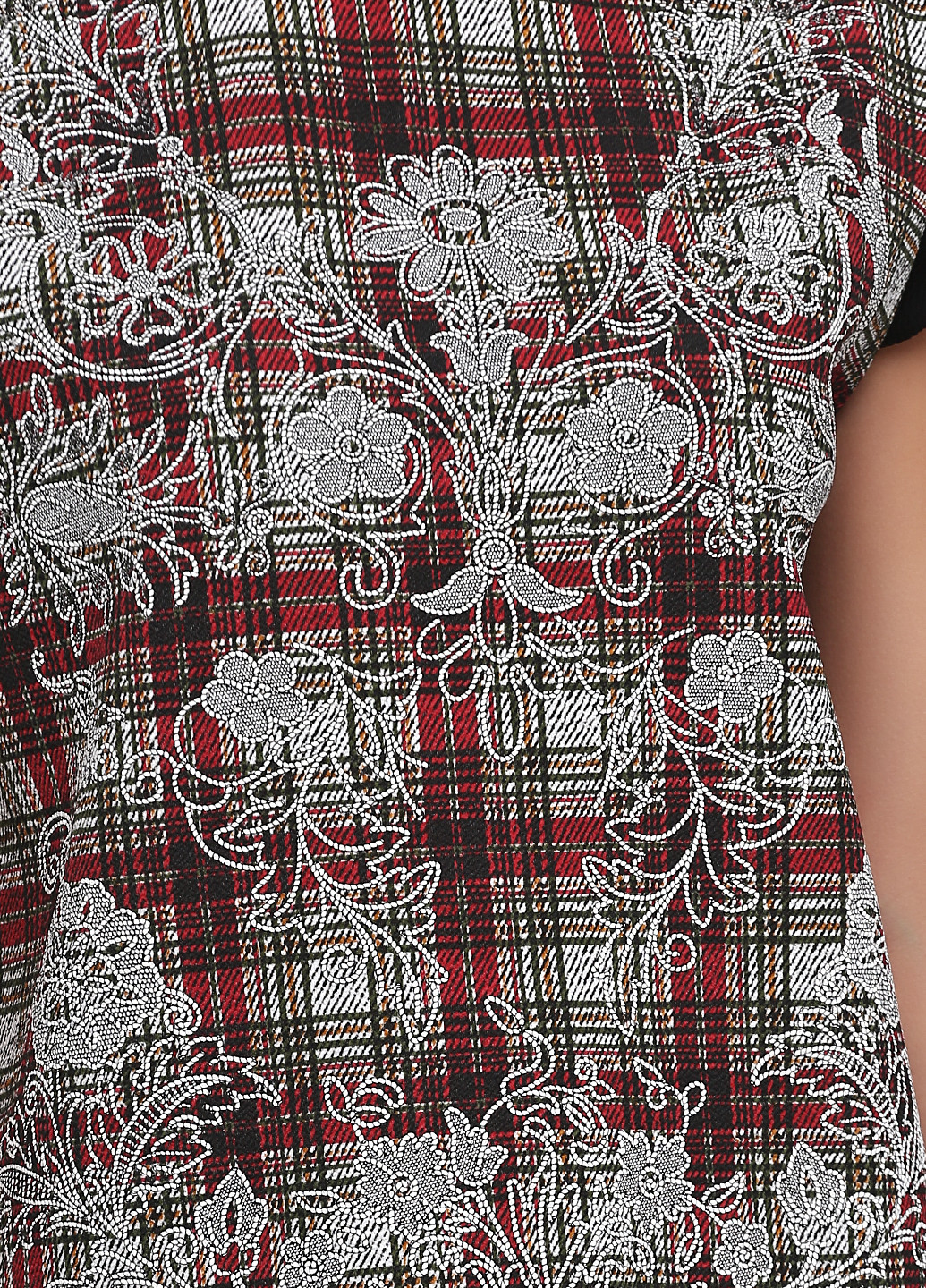 Комбінована ділова сукня сукня-футболка Zara в клітинку