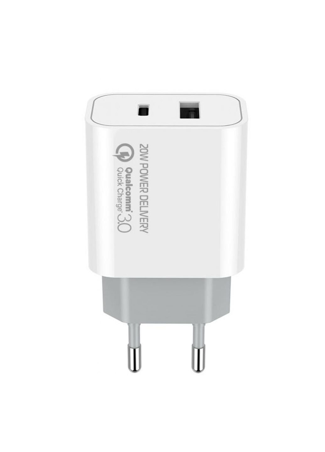 Зарядное устройство (CW-CHS025QPD-WT) Colorway Type-C PD + USB QC3.0 (20W) V2 white (253507083)